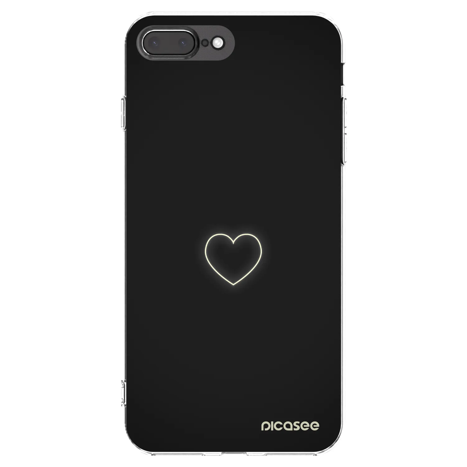 Silikónový prehľadný obal pre Apple iPhone 8 Plus - Heart