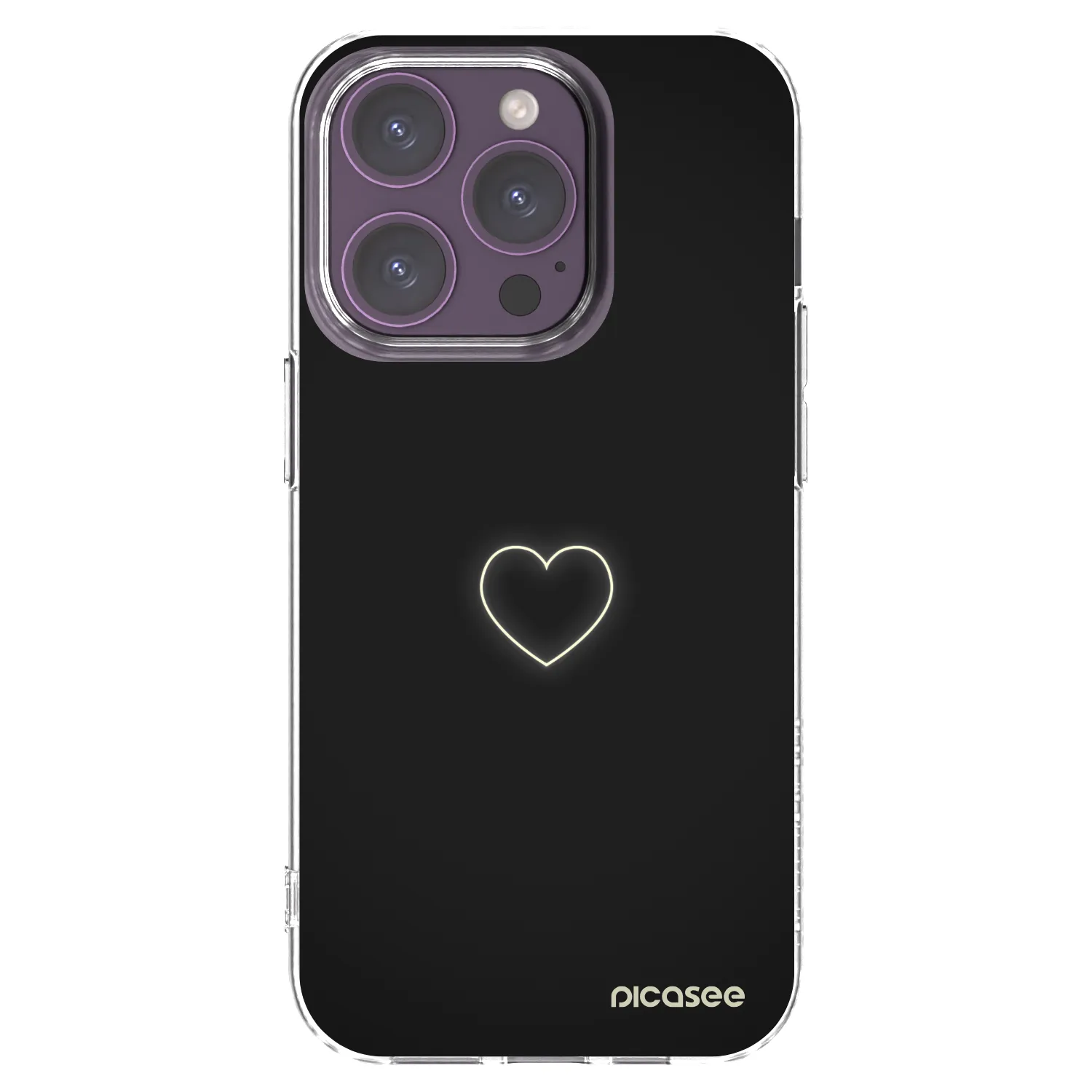 Silikónový prehľadný obal pre Apple iPhone 14 Pro - Heart