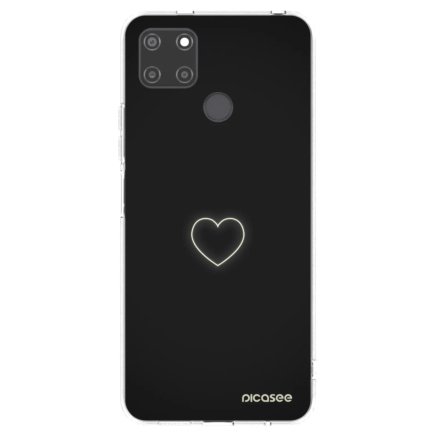 Picasee silikónový prehľadný obal pre Realme C21Y - Heart