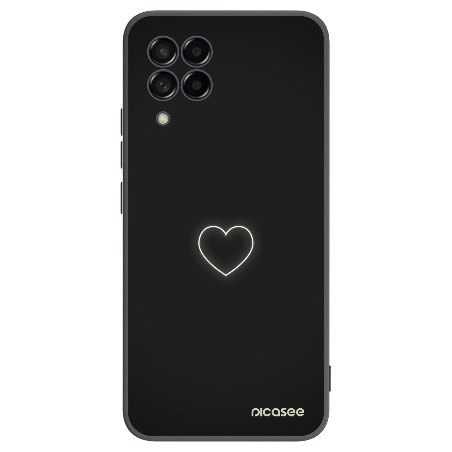 Picasee silikónový čierny obal pre Samsung Galaxy M53 5G - Heart