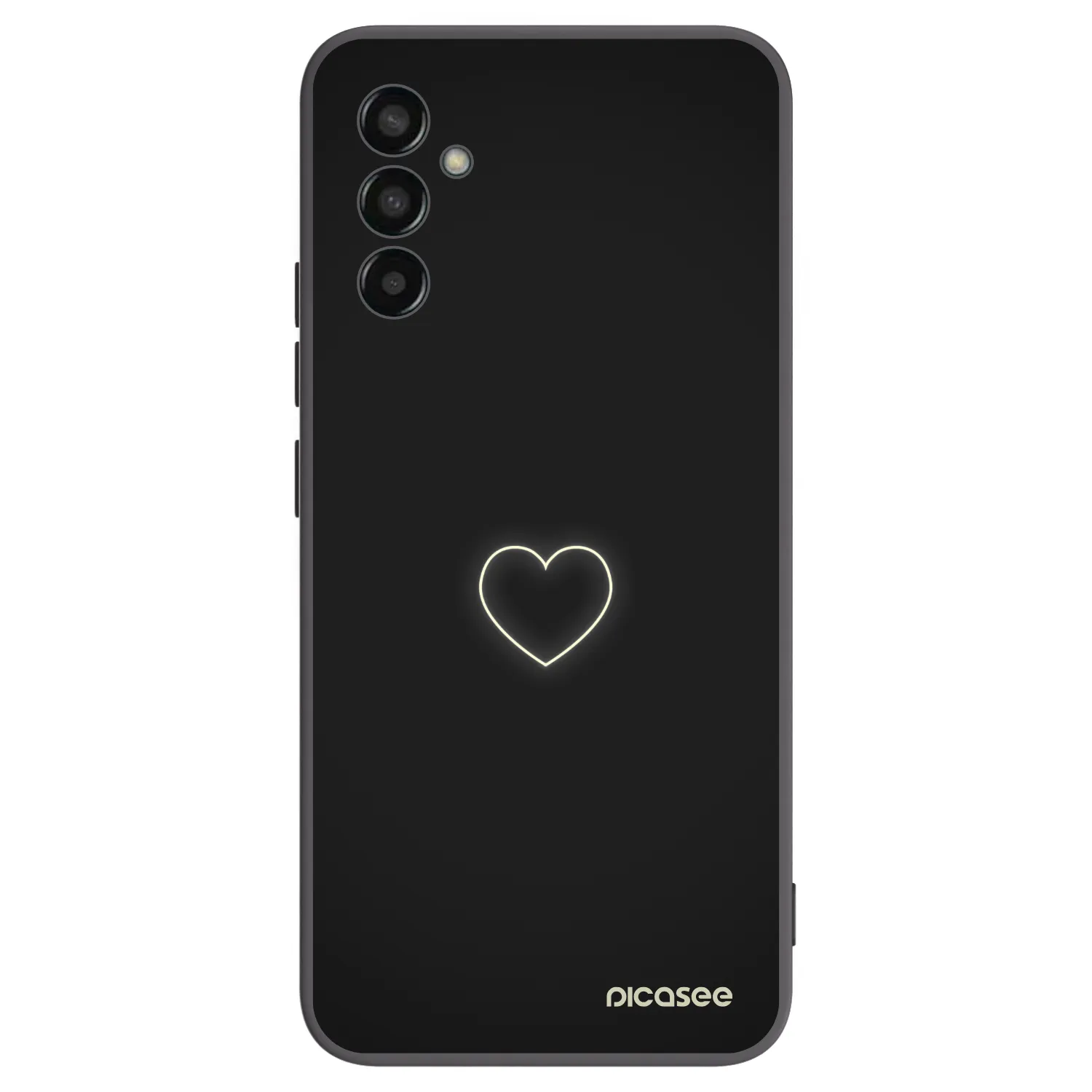 Picasee silikónový čierny obal pre Samsung Galaxy M13 M135F - Heart