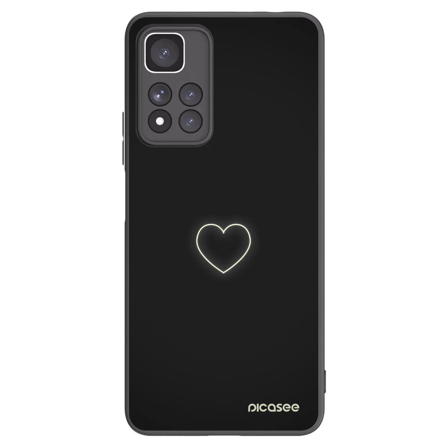 Silikónový čierny obal pre Xiaomi Redmi Note 11 Pro+ 5G - Heart