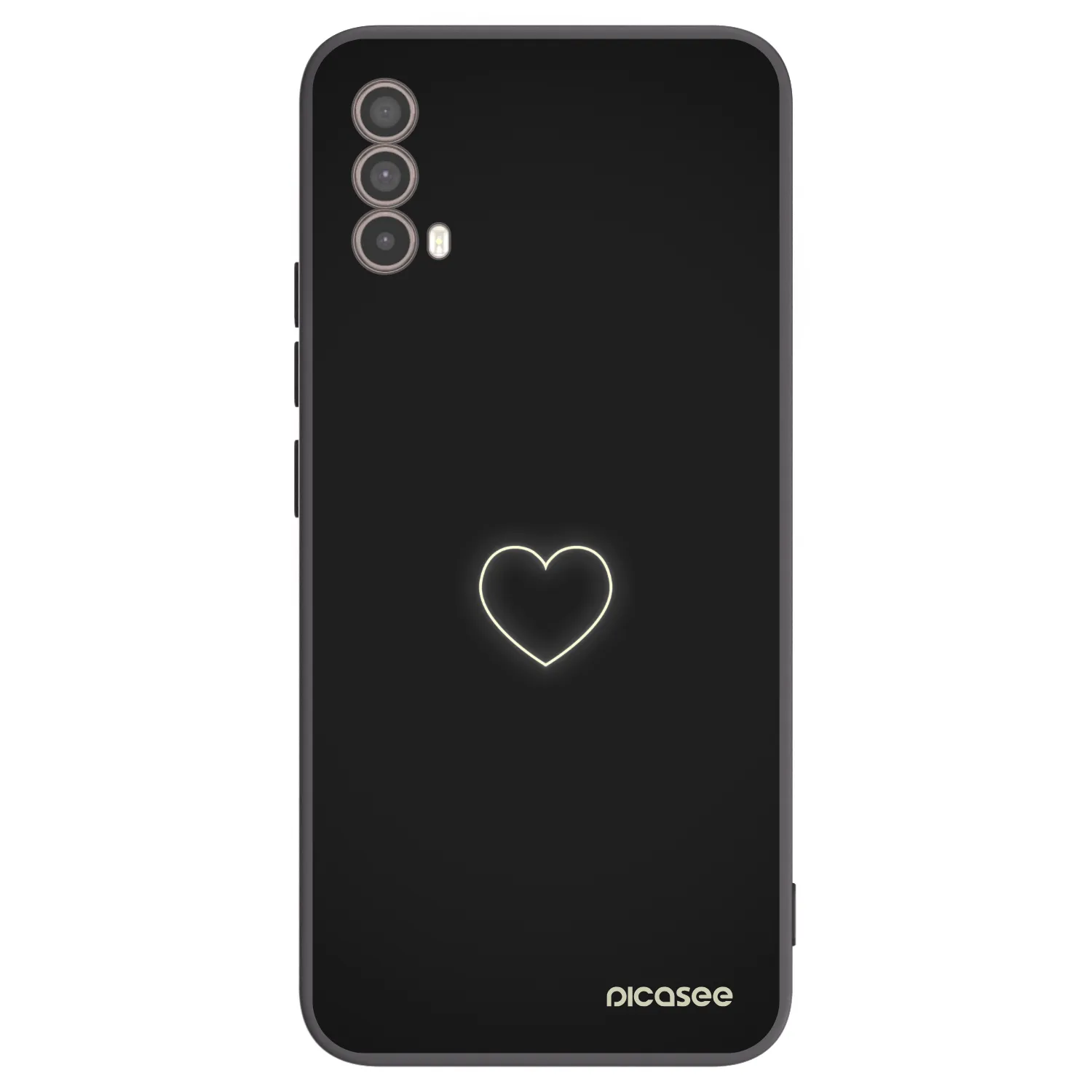 Silikónový čierny obal pre Motorola Moto E40 - Heart