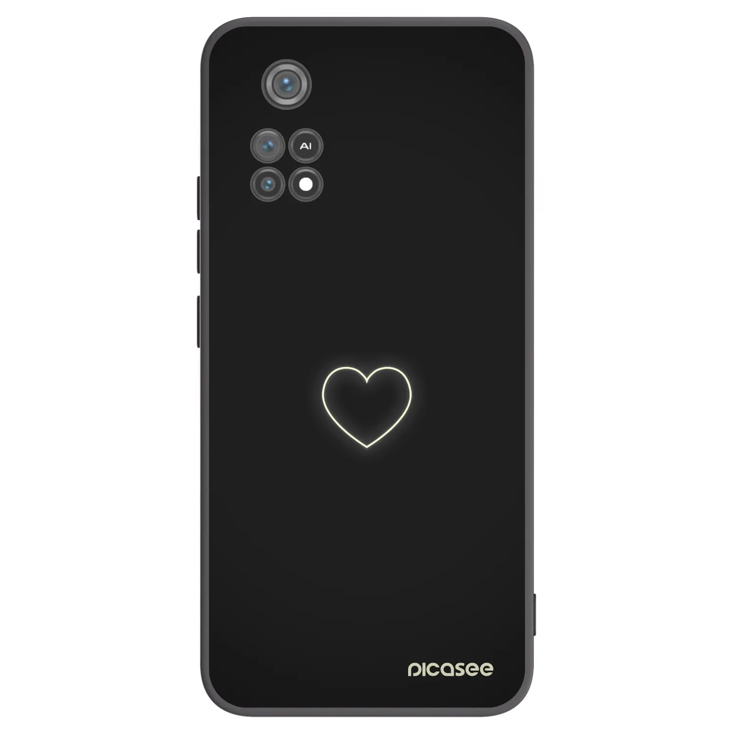 Silikónový čierny obal pre Xiaomi Poco M4 Pro - Heart