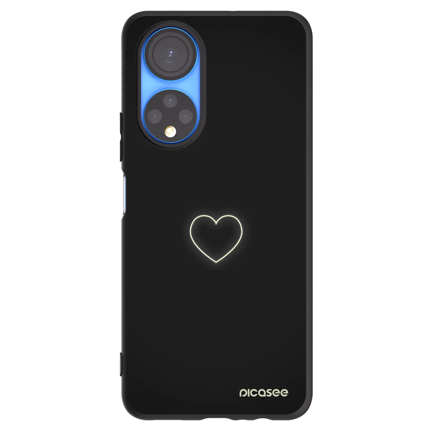 Picasee silikónový čierny obal pre Honor X7 - Heart
