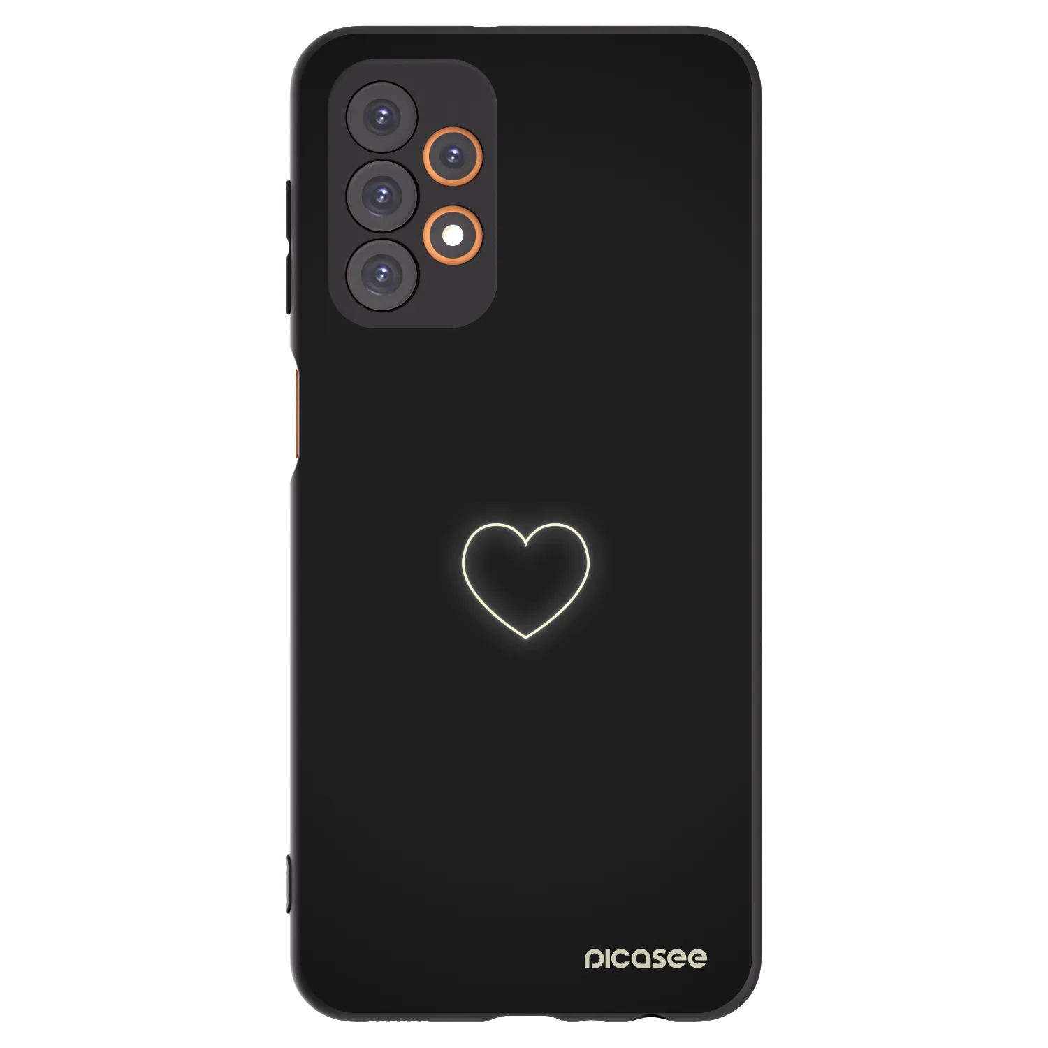 Silikónový čierny obal pre Samsung Galaxy A23 A236B 5G - Heart