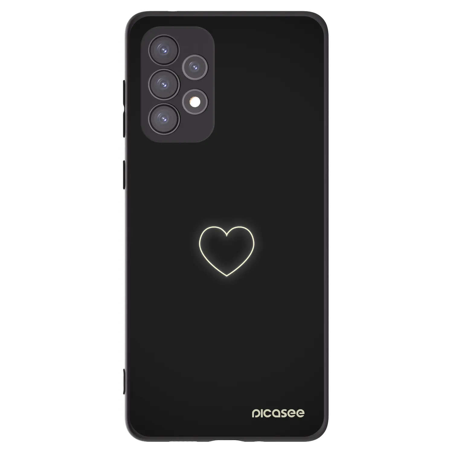 Picasee silikónový čierny obal pre Samsung Galaxy A73 5G - Heart