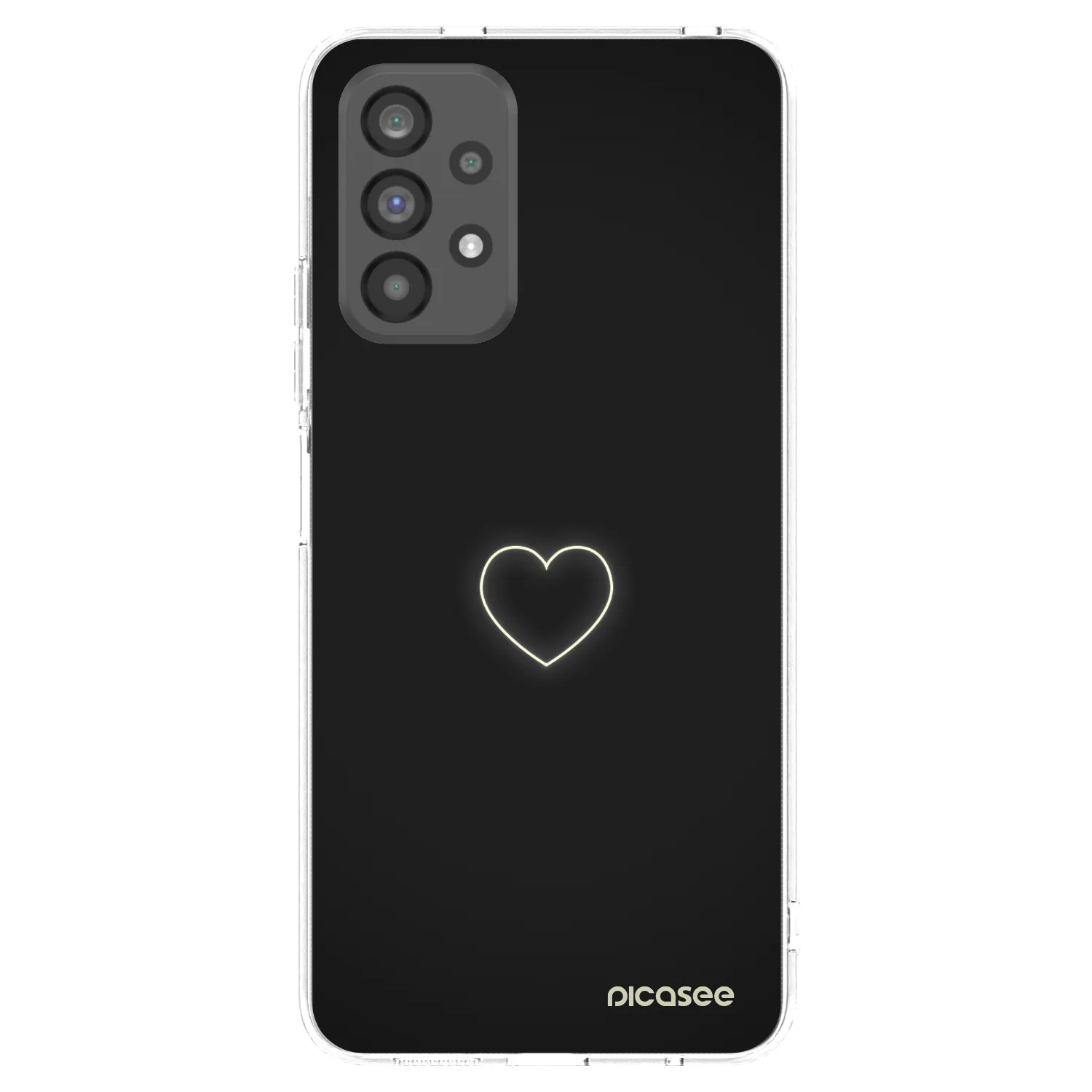 Picasee silikónový prehľadný obal pre Samsung Galaxy A73 5G - Heart