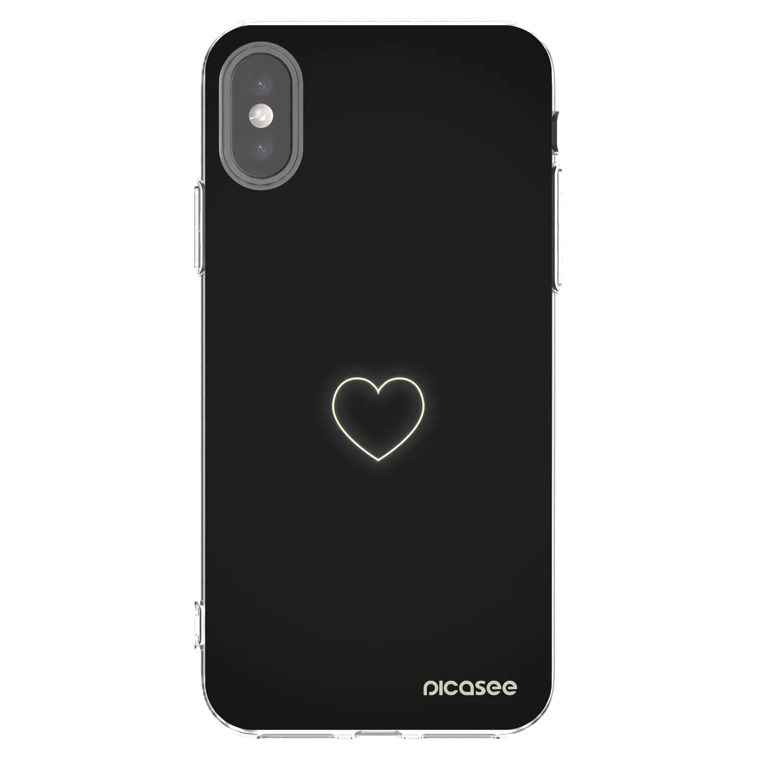 Silikónový prehľadný obal pre Apple iPhone X/XS - Heart