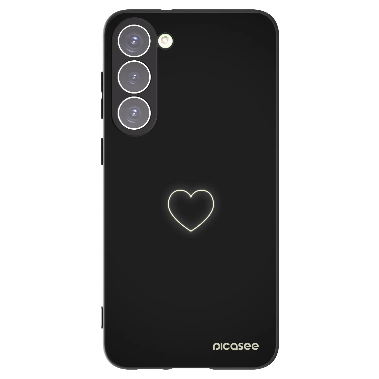 Picasee silikónový čierny obal pre Samsung Galaxy S23+ 5G - Heart