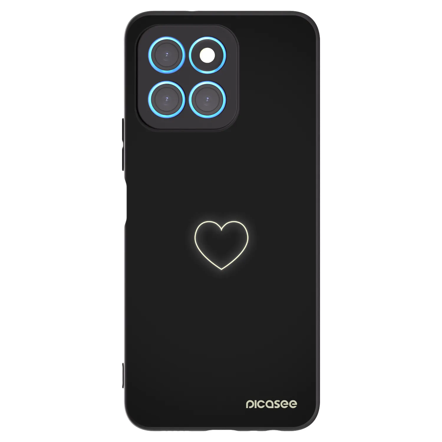 Picasee silikónový čierny obal pre Honor X6 - Heart