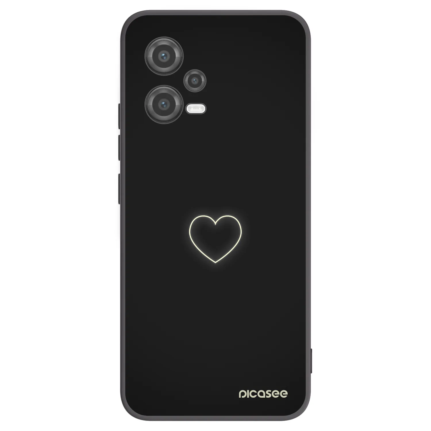 Picasee silikónový čierny obal pre Xiaomi Poco X5 - Heart