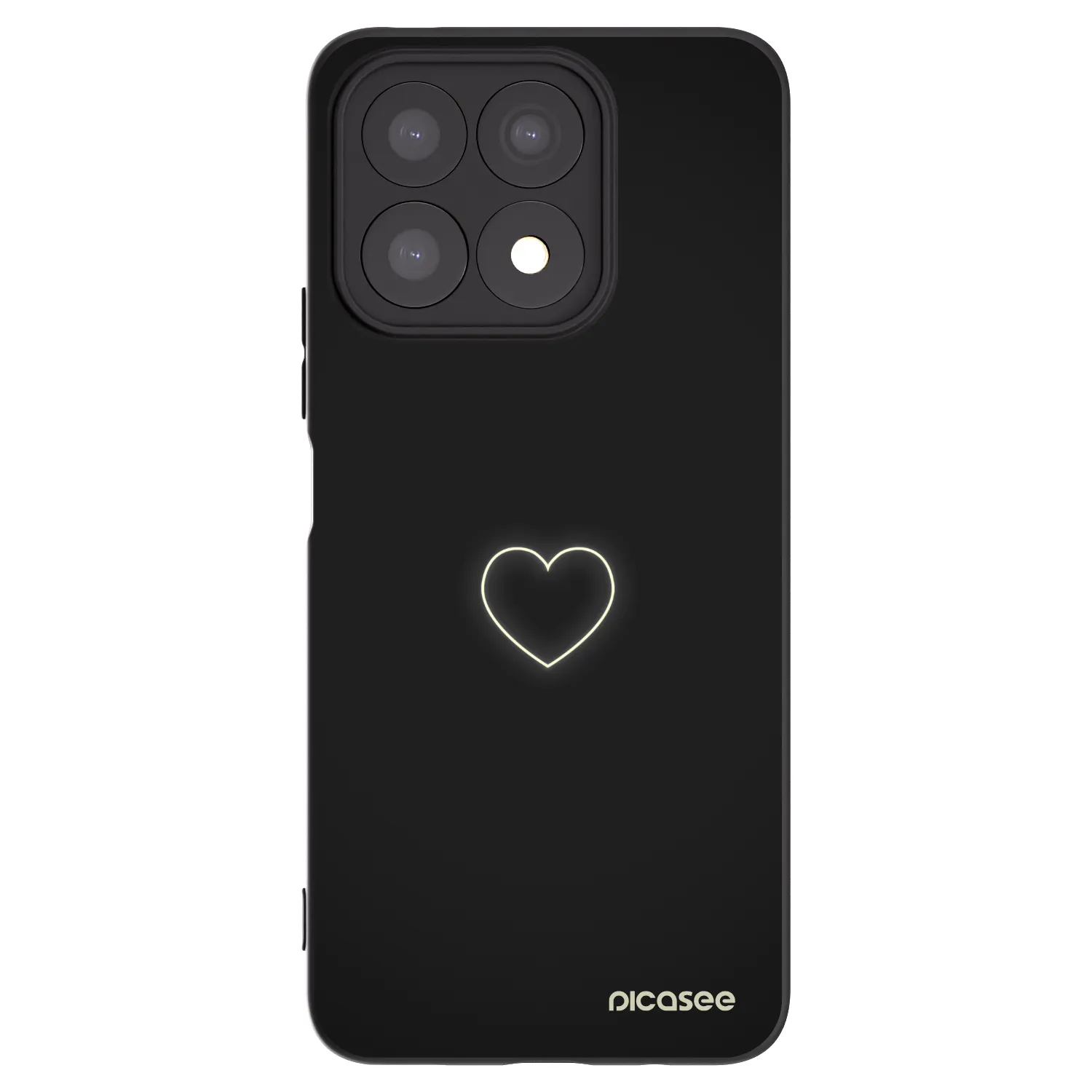 Picasee silikónový čierny obal pre Honor X8a - Heart