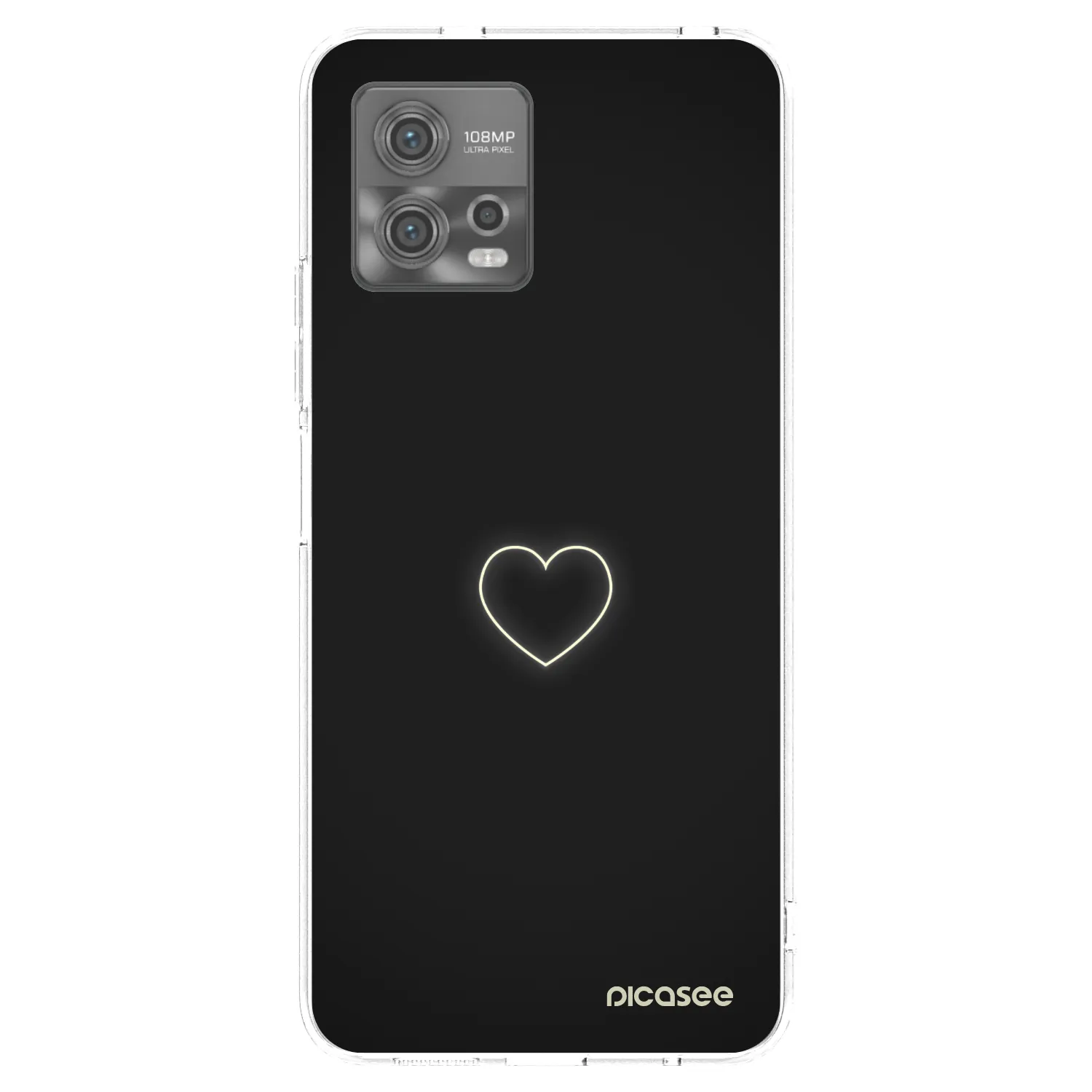 Silikónový prehľadný obal pre Motorola Moto G72 - Heart