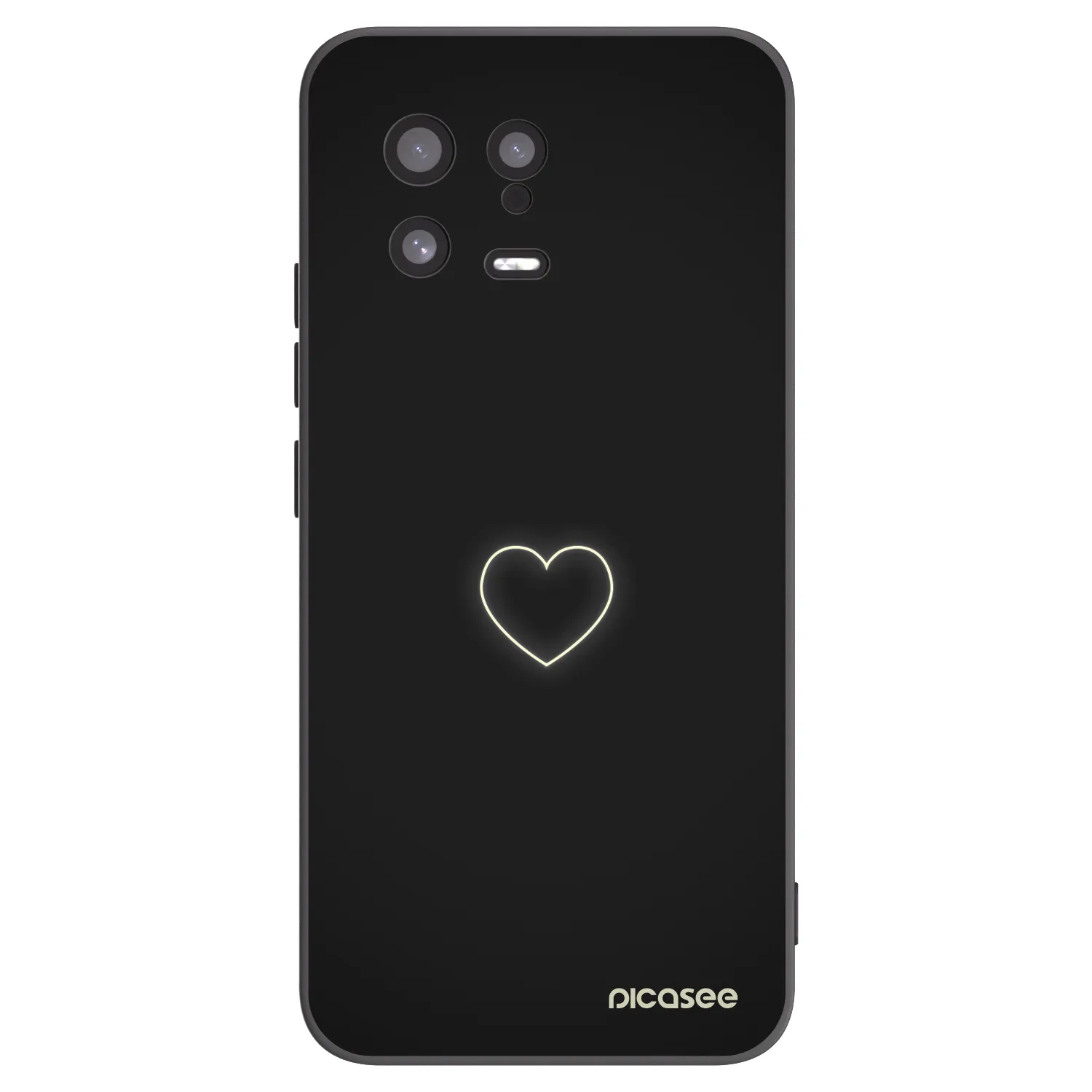 Silikónový čierny obal pre Xiaomi 13 - Heart