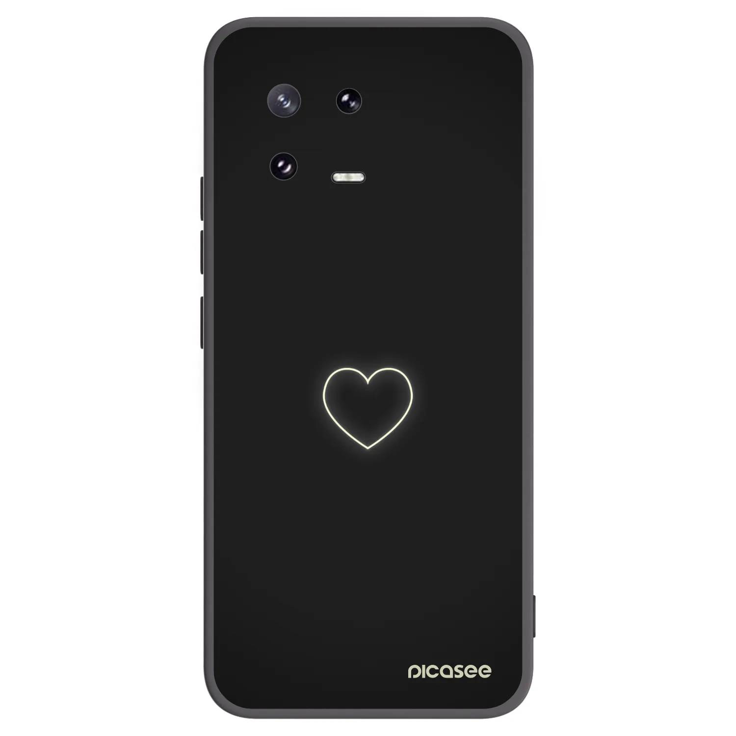 Silikónový čierny obal pre Xiaomi 13 Pro - Heart