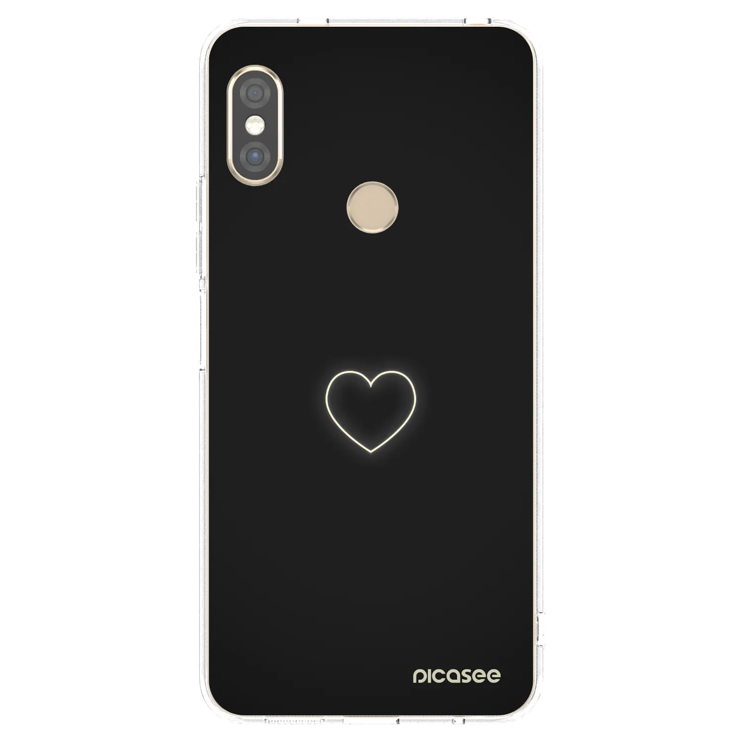 Silikónový prehľadný obal pre Xiaomi Redmi Note 5 Global - Heart