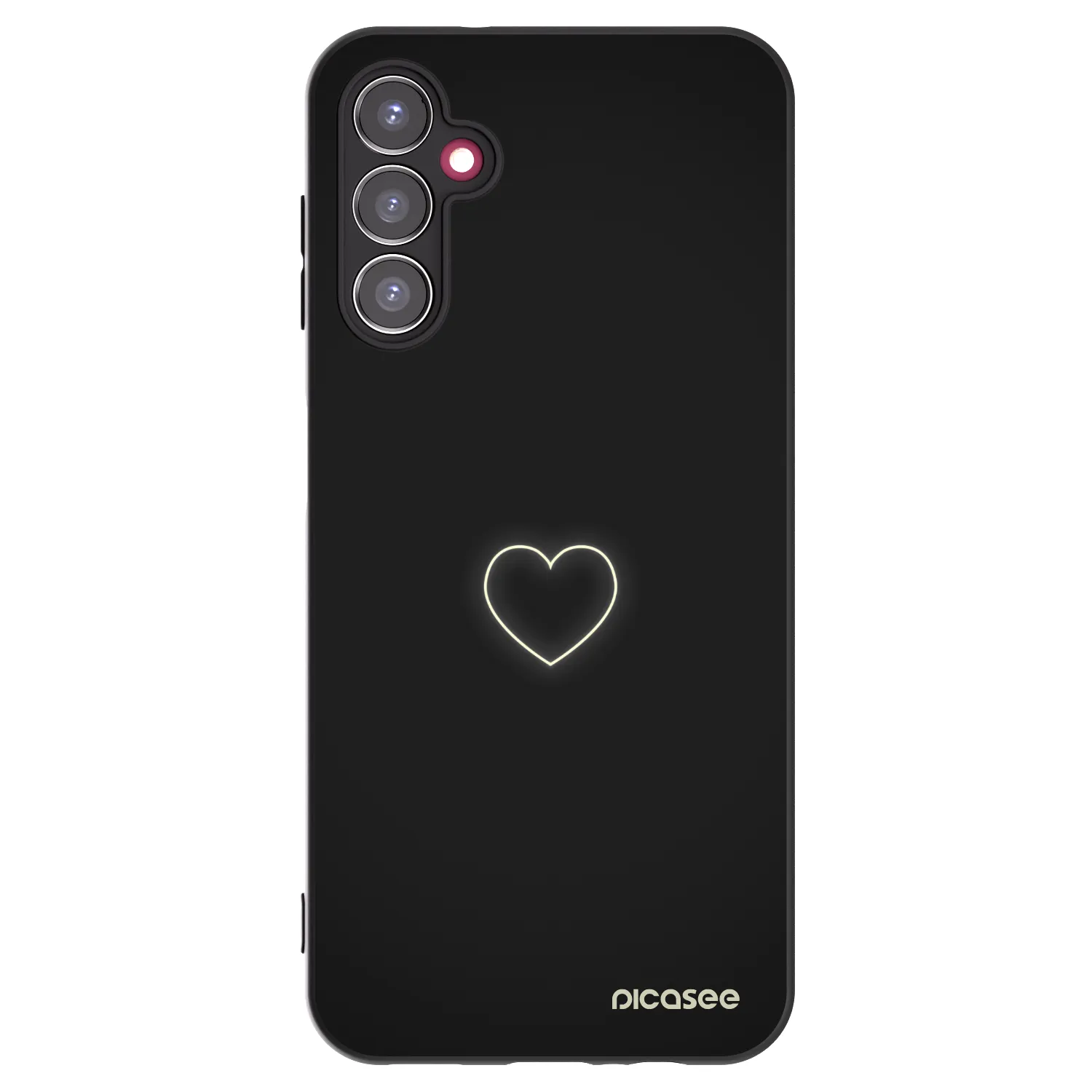 Picasee silikónový čierny obal pre Samsung Galaxy A14 4G A145R - Heart