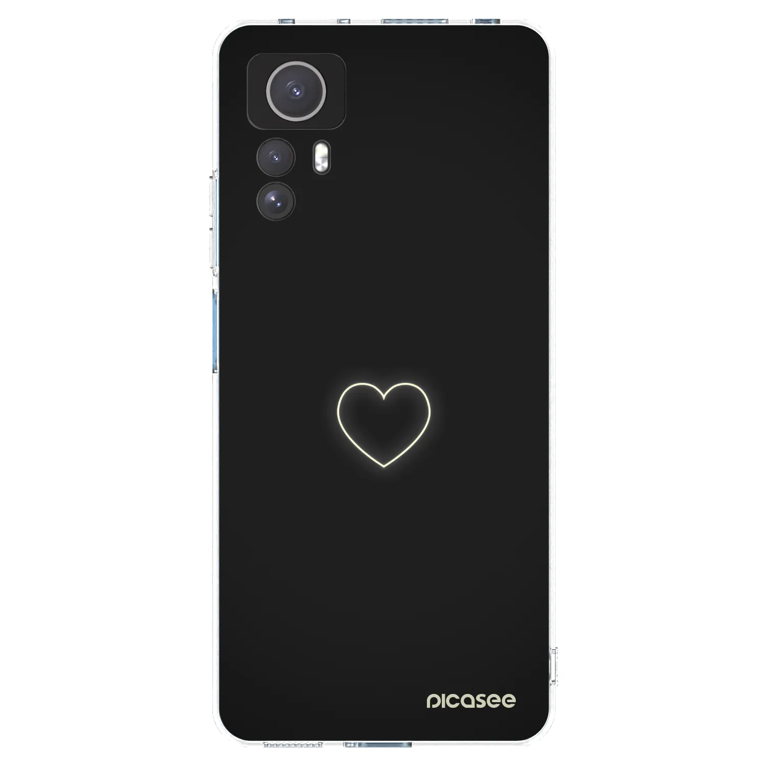 Silikónový prehľadný obal pre Xiaomi Redmi Note 12S - Heart