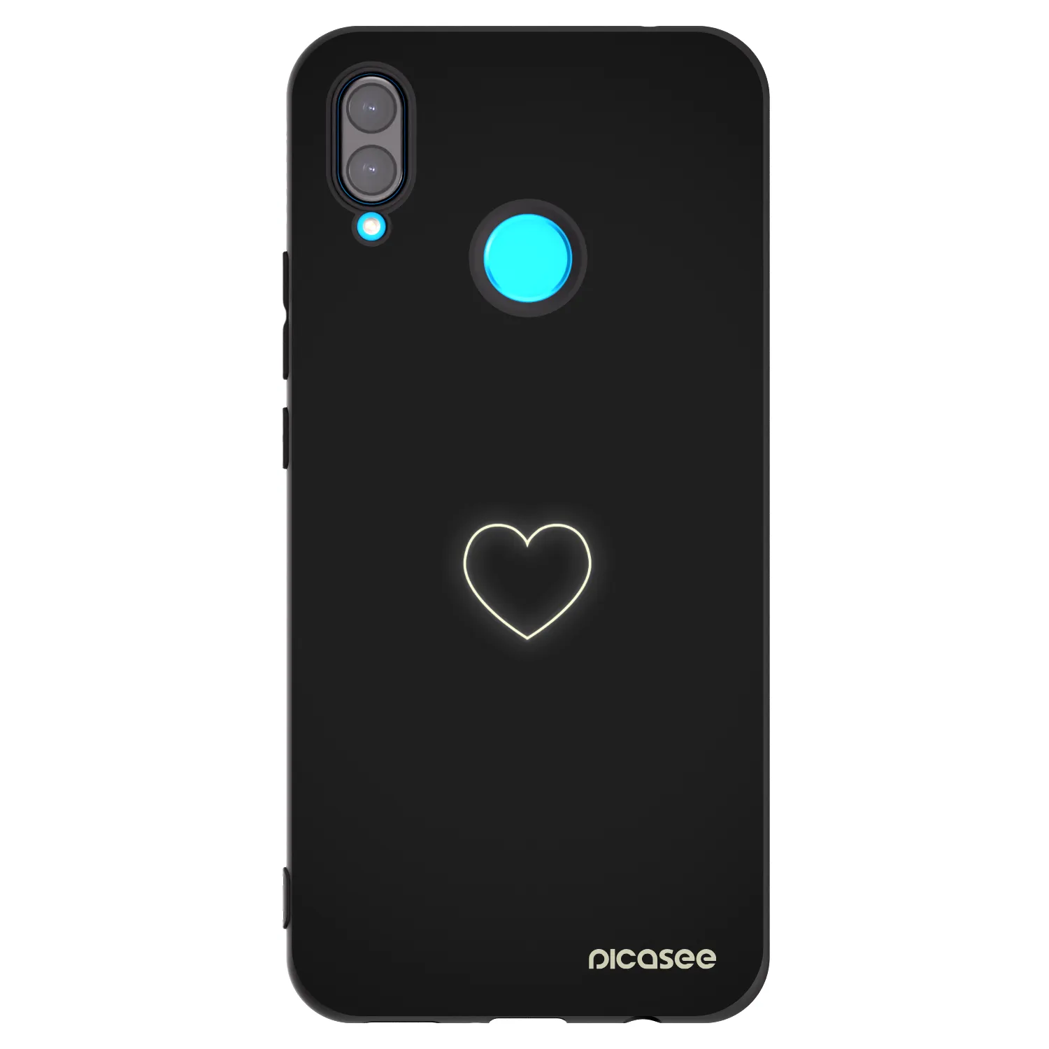 Picasee silikónový čierny obal pre Huawei Nova 3 - Heart