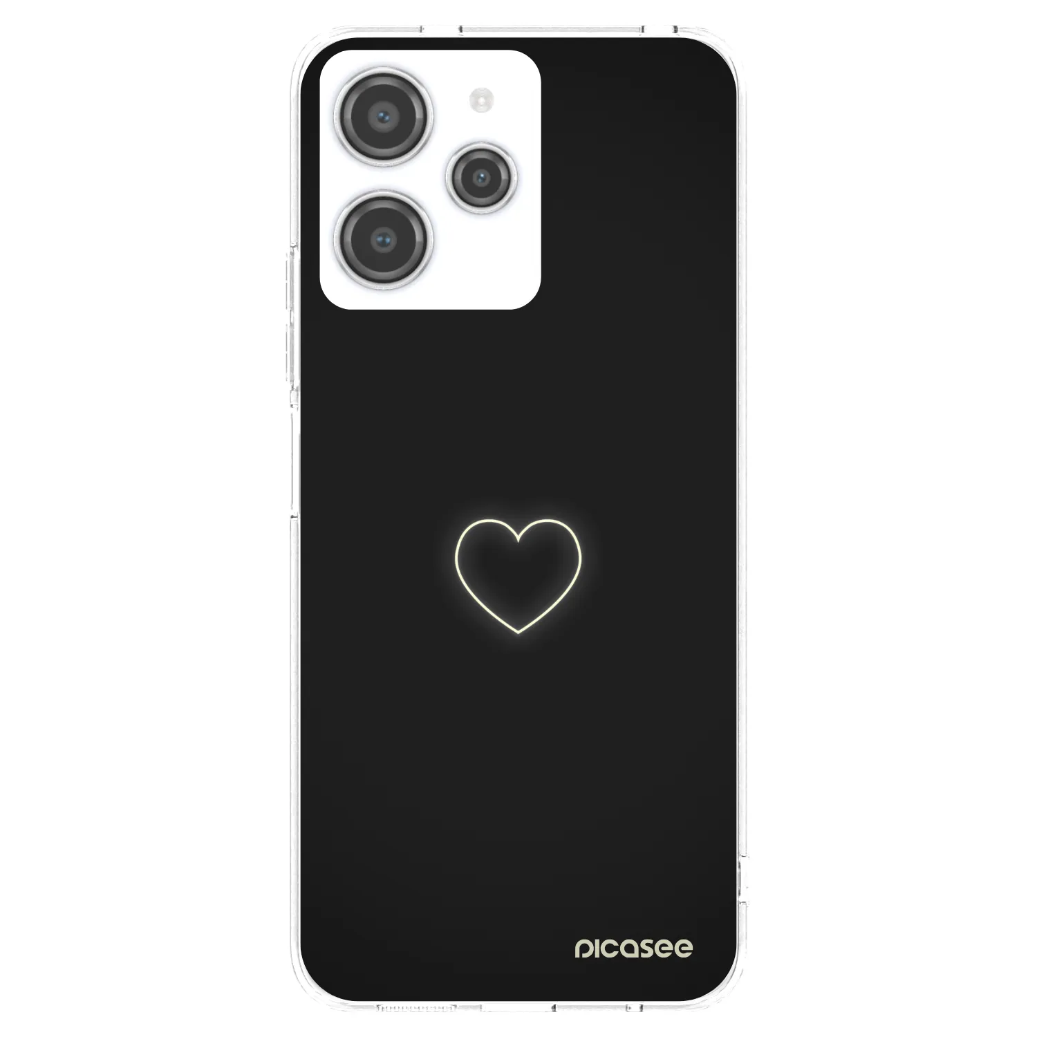 Silikónový prehľadný obal pre Xiaomi Redmi 12 4G - Heart