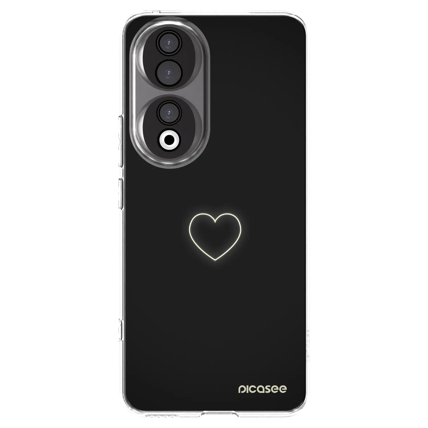 Silikónový prehľadný obal pre Honor 90 5G - Heart