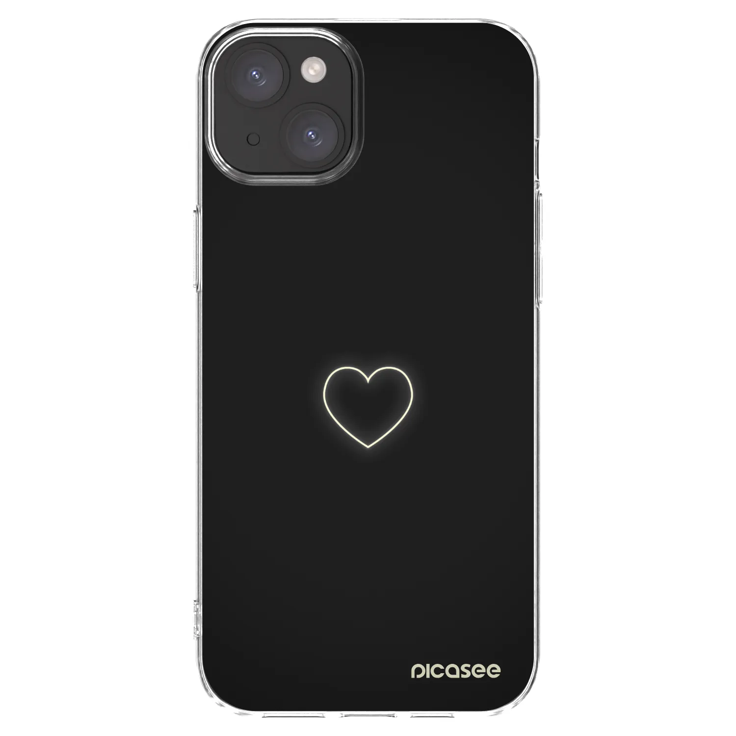 Silikónový prehľadný obal pre Apple iPhone 15 Plus - Heart