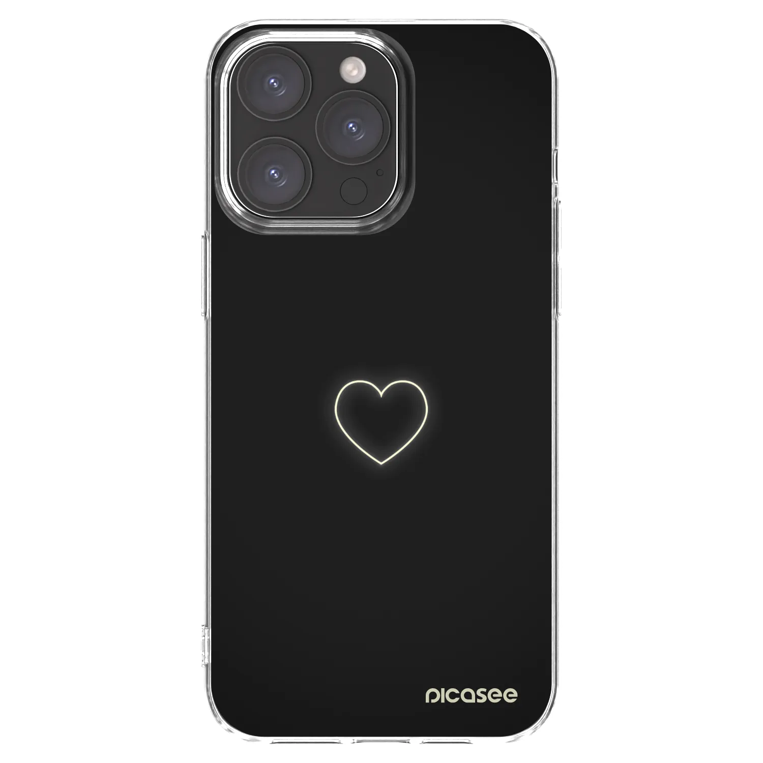 Picasee silikónový prehľadný obal pre Apple iPhone 15 Pro Max - Heart