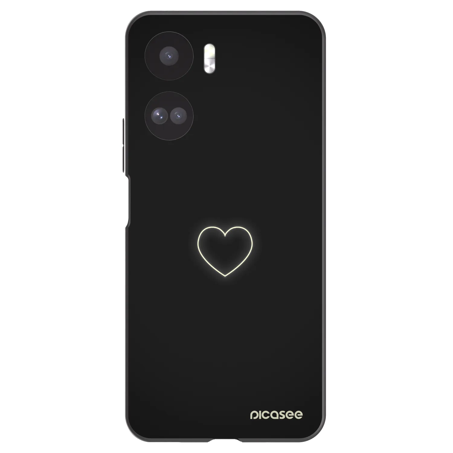 Silikónový čierny obal pre Honor 90 Lite 5G - Heart