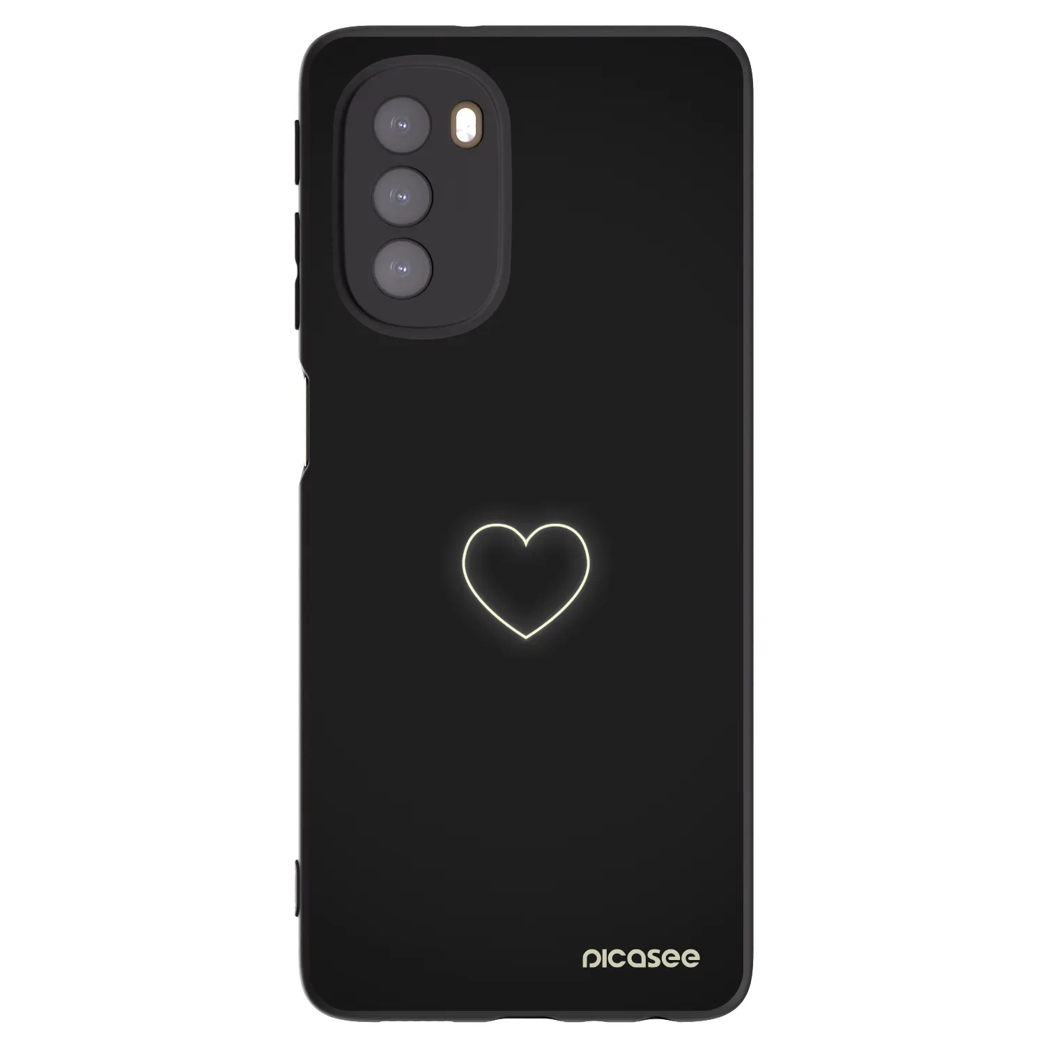 Picasee silikónový čierny obal pre Motorola Moto G51 - Heart