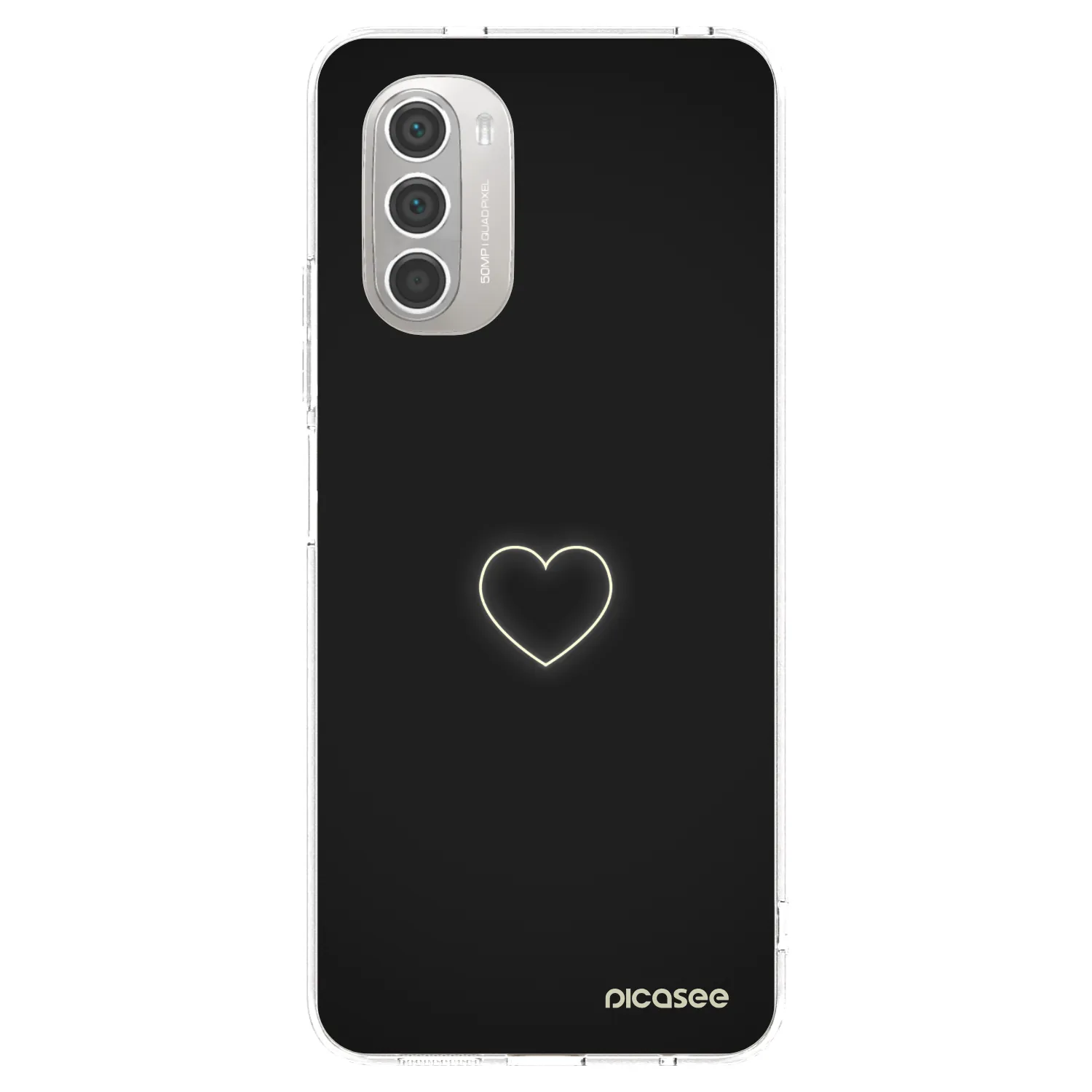 Silikónový prehľadný obal pre Motorola Moto G51 - Heart