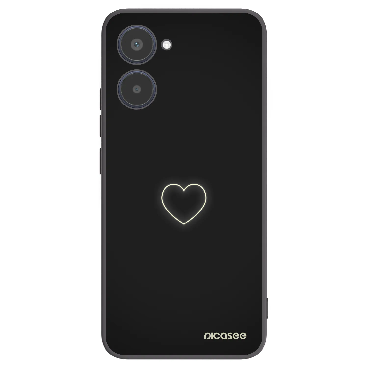 Picasee silikónový čierny obal pre Realme 10 4G - Heart
