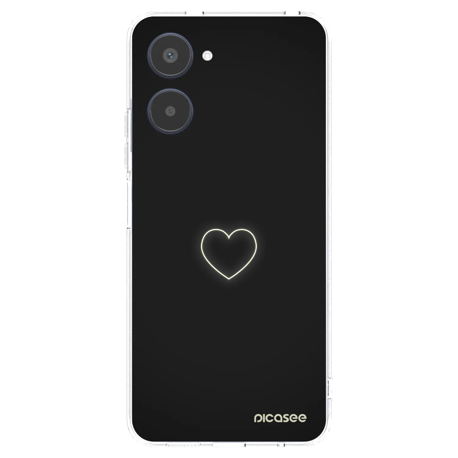 Picasee silikónový prehľadný obal pre Realme 10 4G - Heart