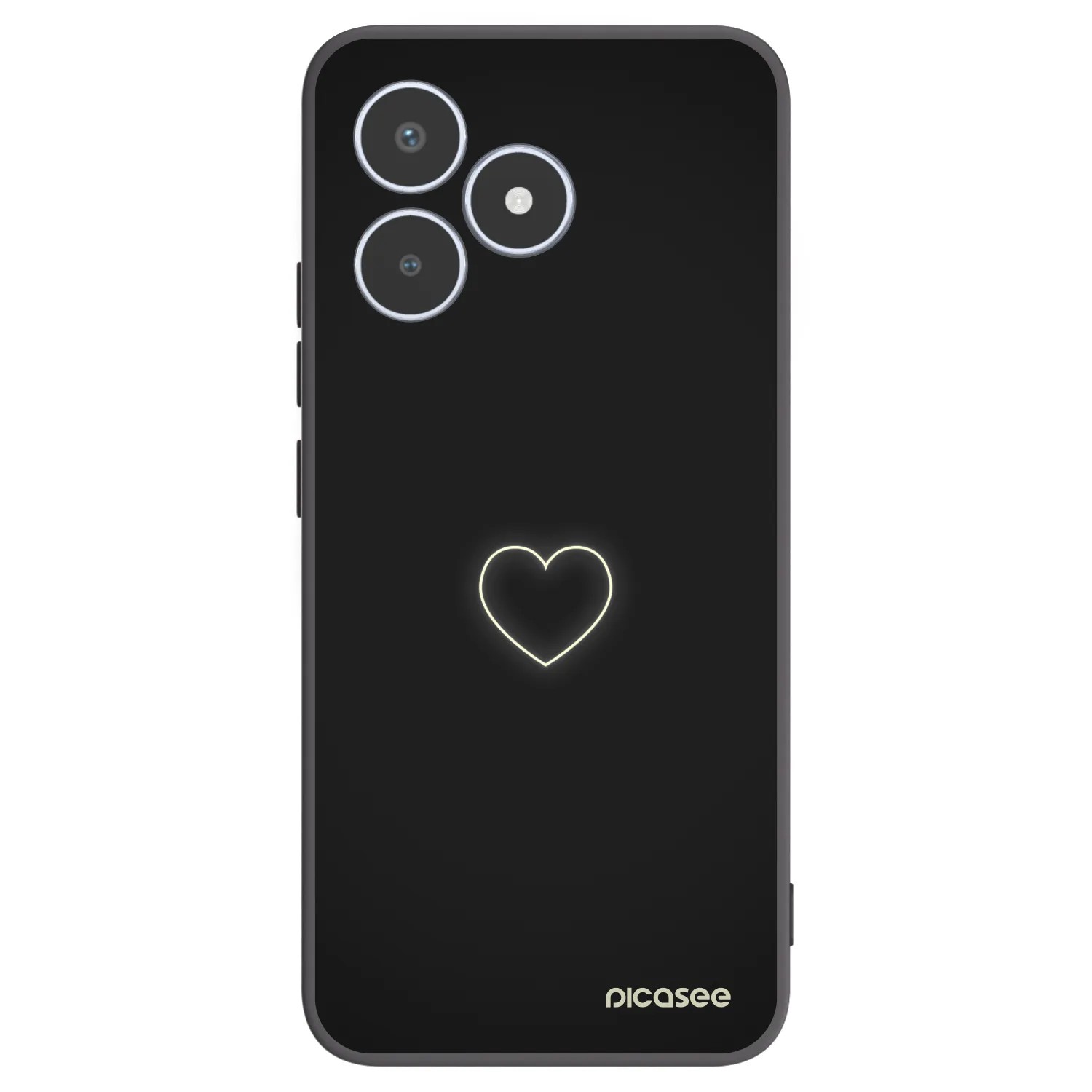 Picasee silikónový čierny obal pre Realme C53 - Heart