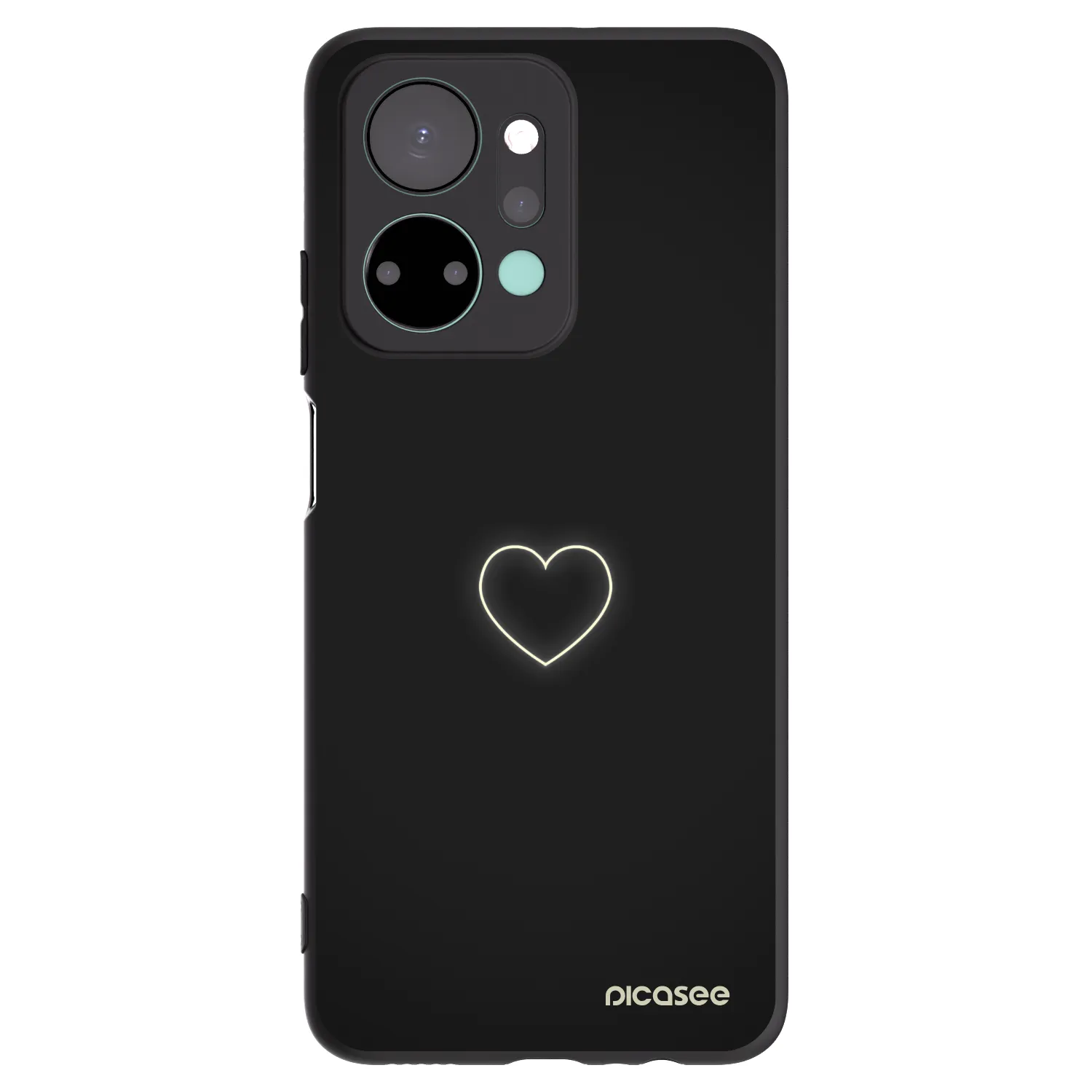 Picasee silikónový čierny obal pre Honor X7a - Heart
