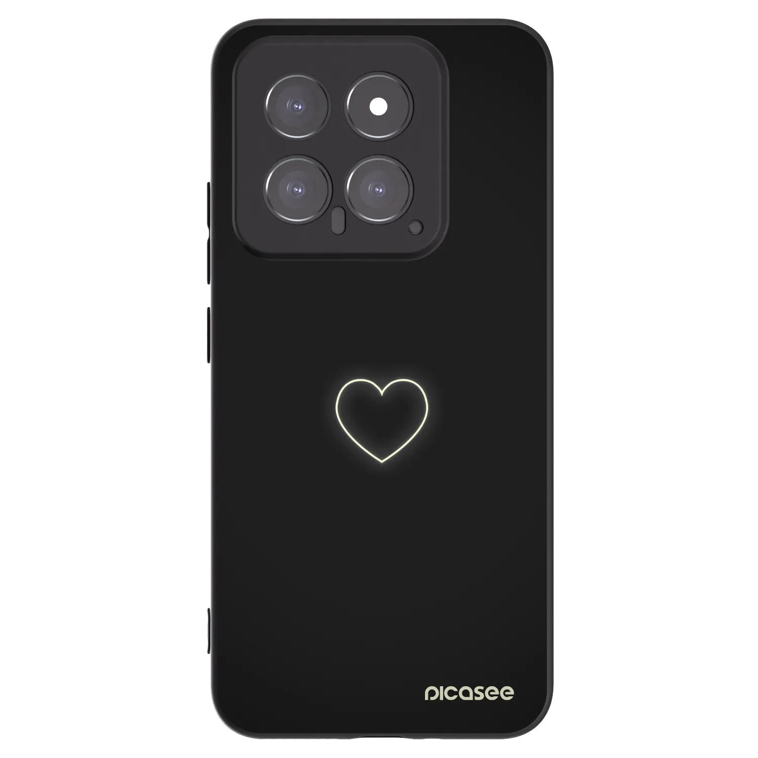 Silikónový čierny obal pre Xiaomi 14 - Heart