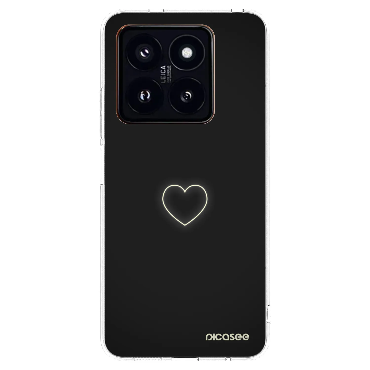Silikónový prehľadný obal pre Xiaomi 14 Pro - Heart