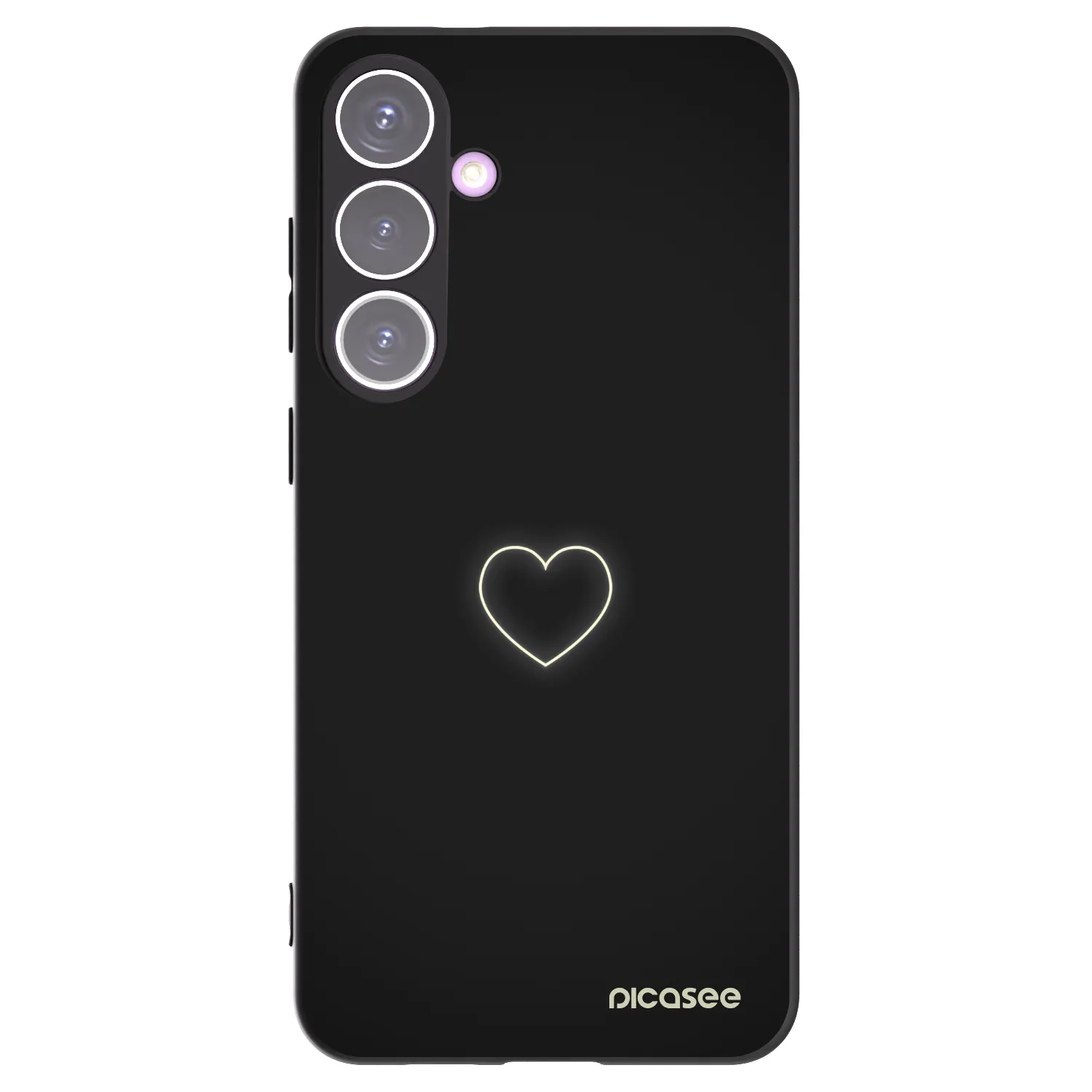 Picasee silikónový čierny obal pre Samsung Galaxy S24+ S926B 5G - Heart