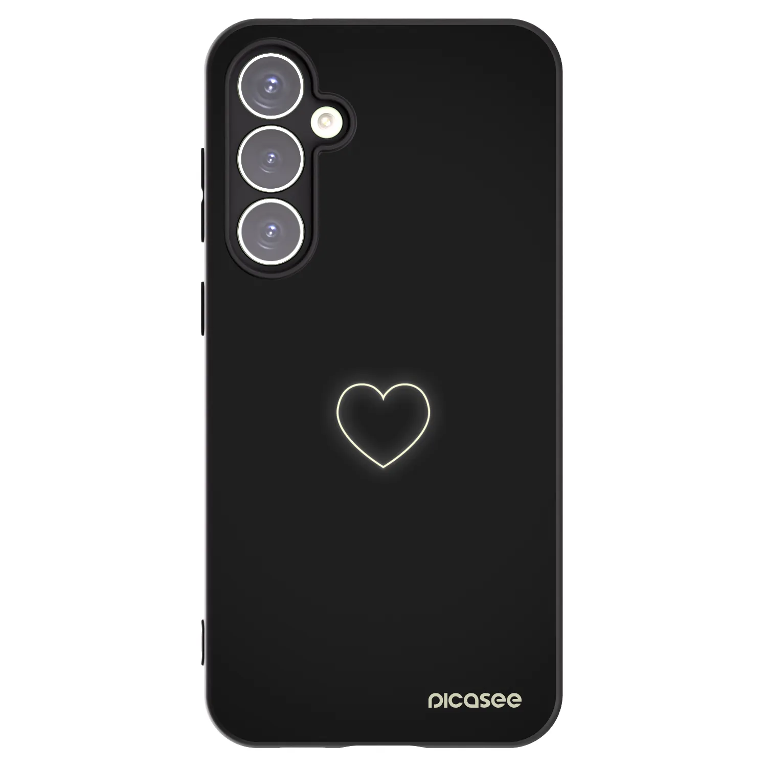 Picasee silikónový čierny obal pre Samsung Galaxy S23 FE S711B - Heart