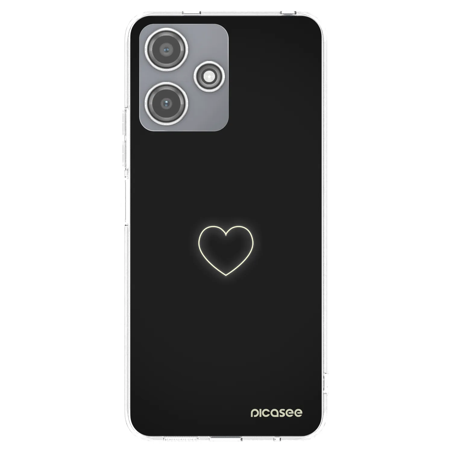 Silikónový prehľadný obal pre Xiaomi Redmi 12 5G - Heart