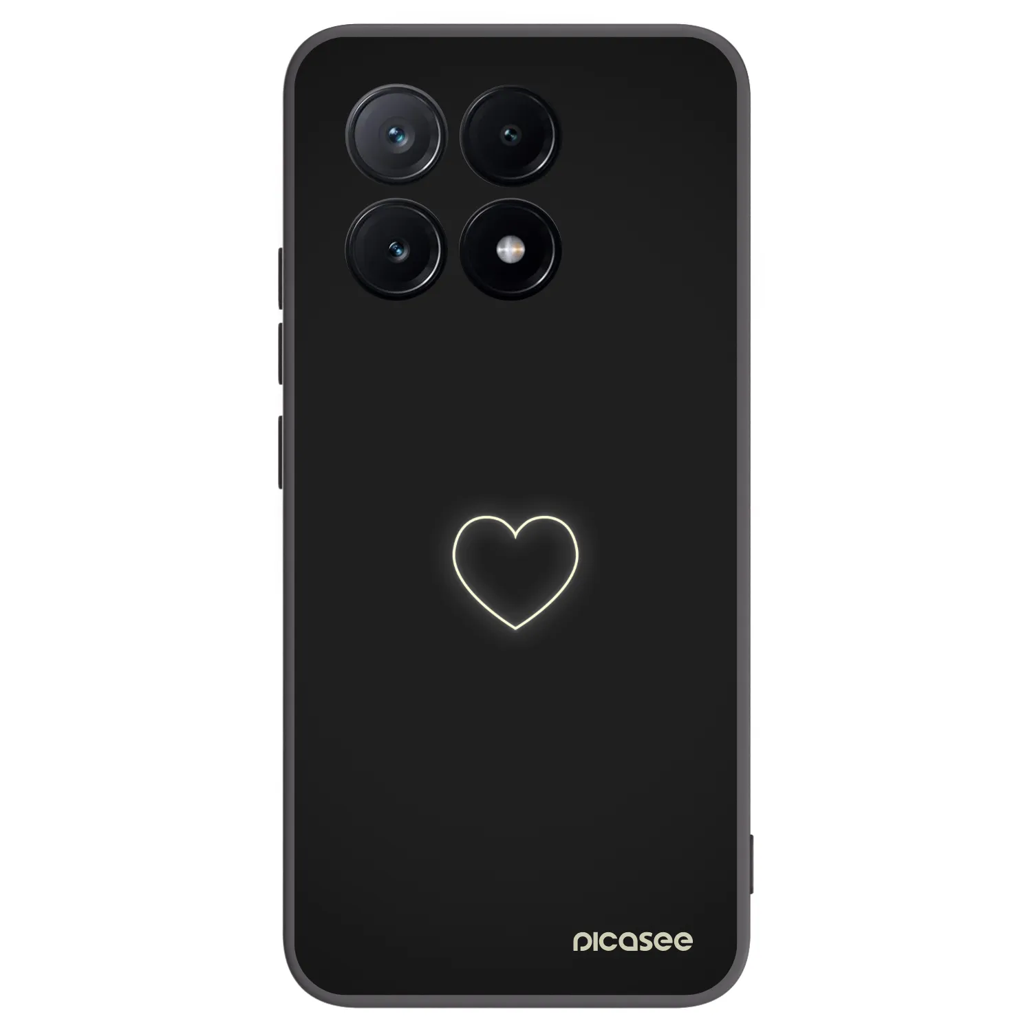 Silikónový čierny obal pre Xiaomi Poco X6 Pro - Heart