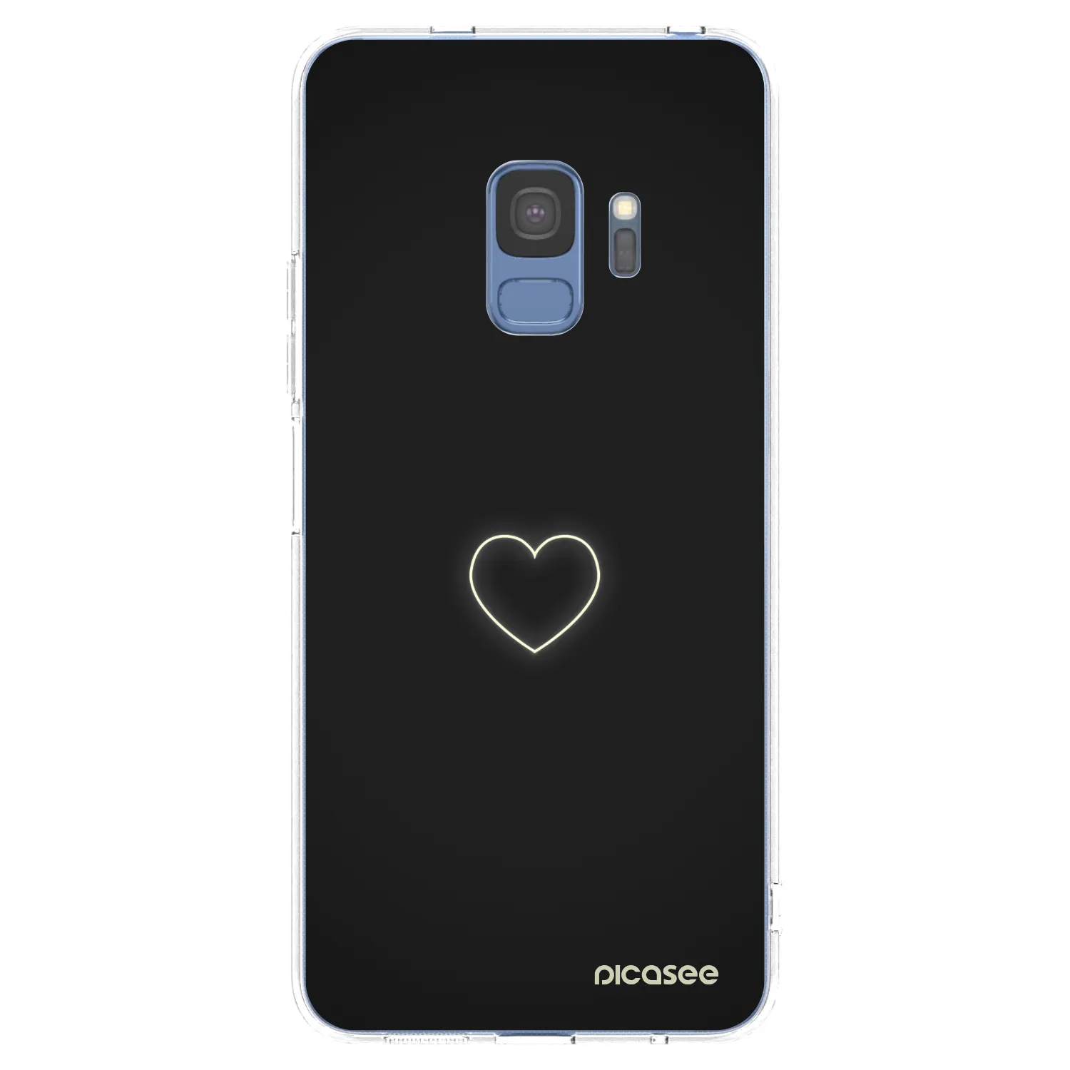 Picasee silikónový prehľadný obal pre Samsung Galaxy S9 G960F - Heart