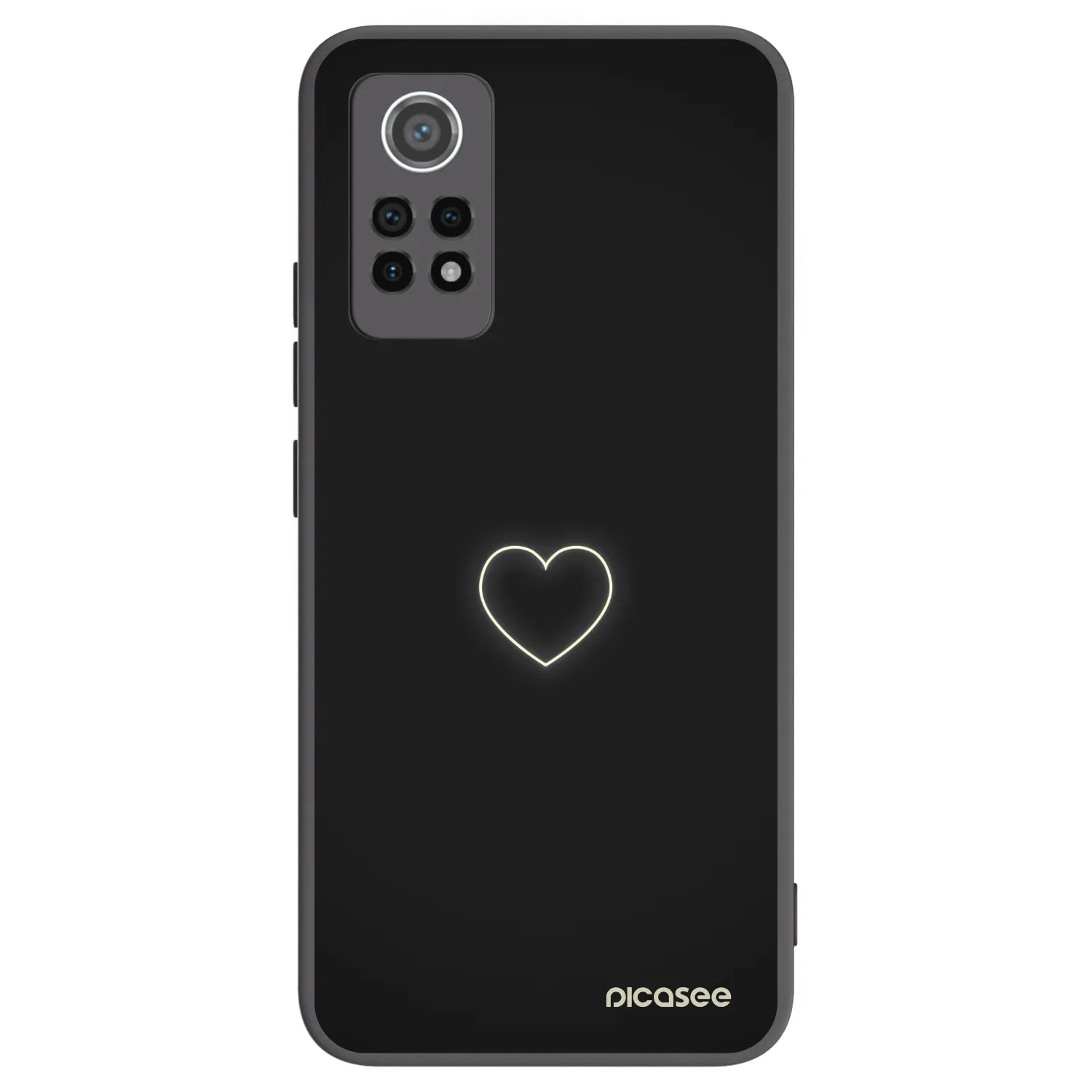 Picasee silikónový čierny obal pre Xiaomi Redmi Note 12 Pro 4G - Heart