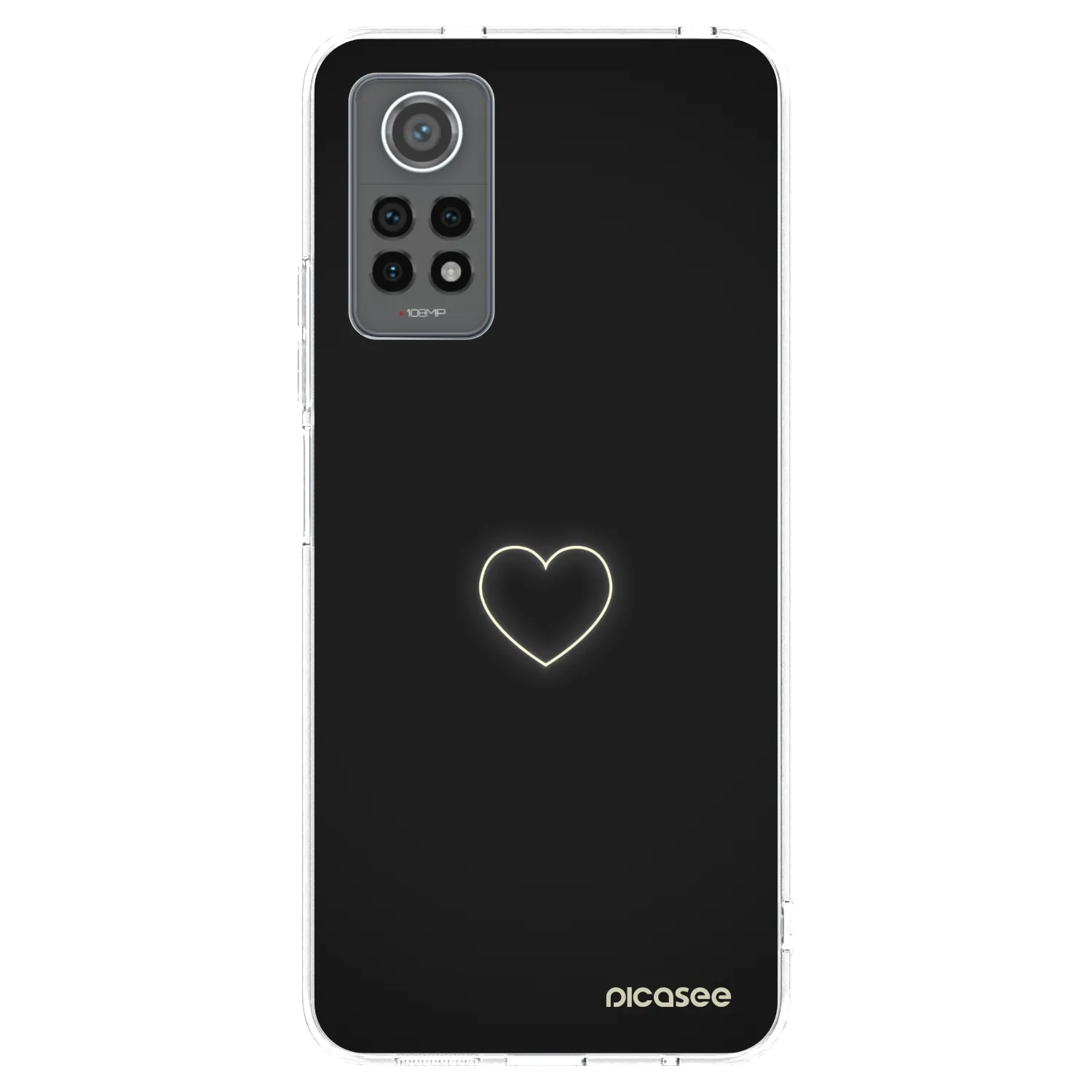 Silikónový prehľadný obal pre Xiaomi Redmi Note 12 Pro 4G - Heart