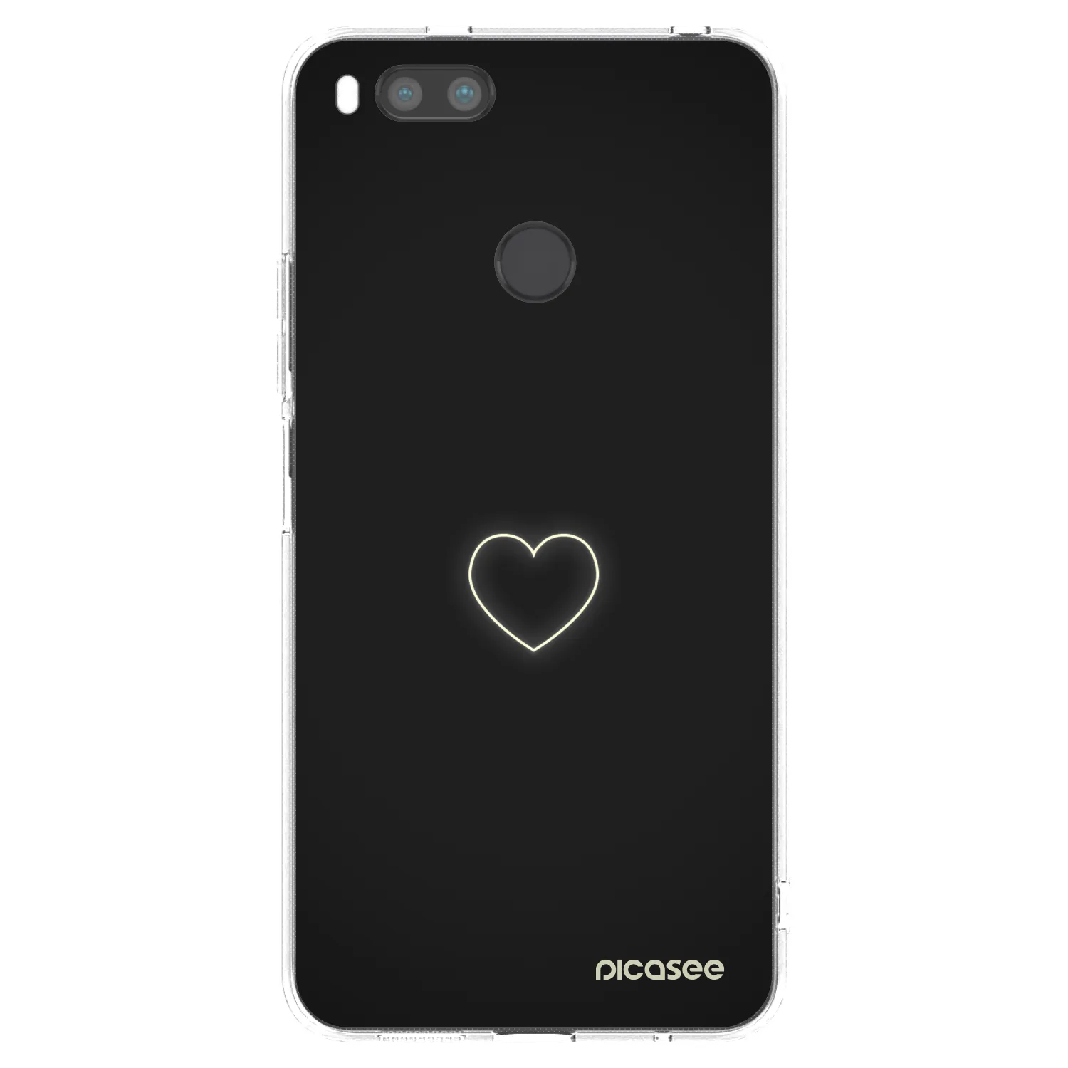 Silikónový prehľadný obal pre Xiaomi Mi A1 Global - Heart