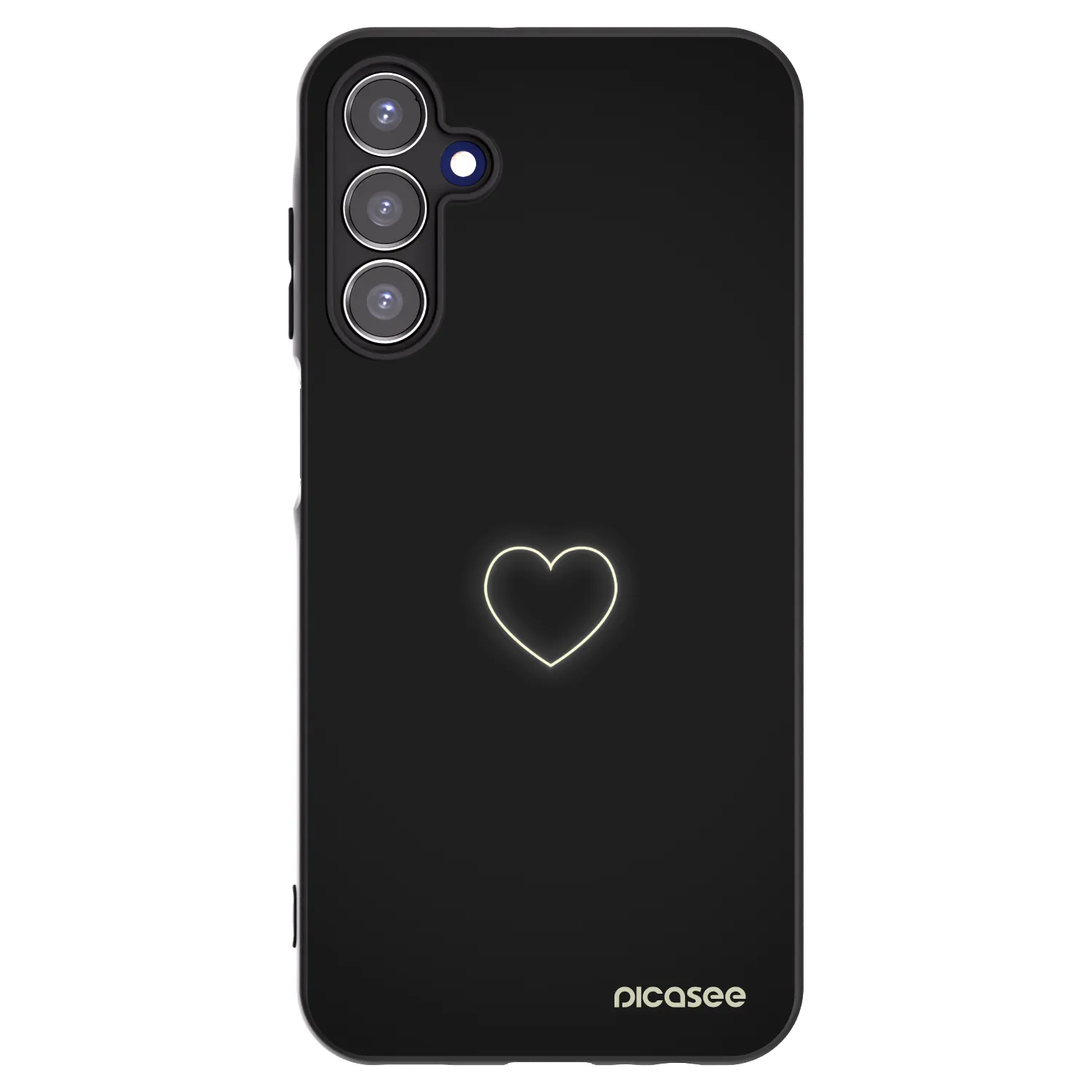 Picasee silikónový čierny obal pre Samsung Galaxy A15 A156B 5G - Heart