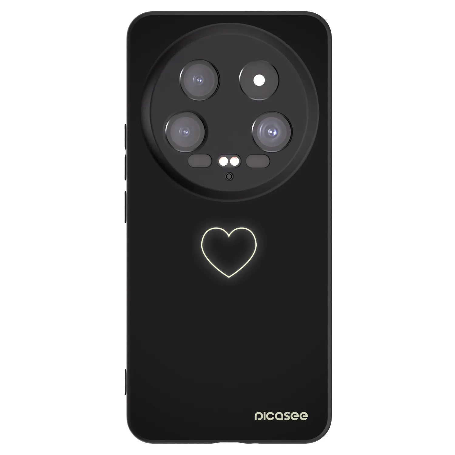 Silikónový čierny obal pre Xiaomi 14 Ultra - Heart