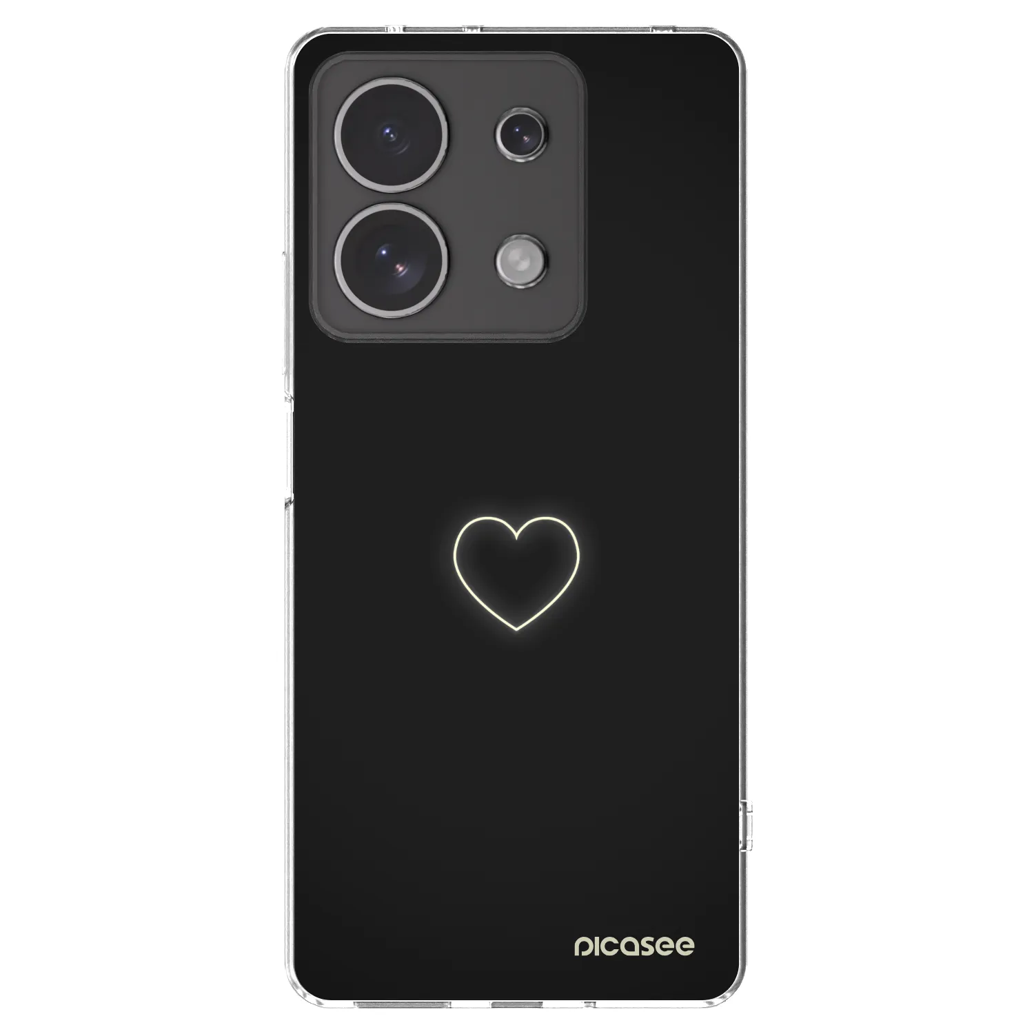 Silikónový prehľadný obal pre Xiaomi Redmi Note 13 4G - Heart