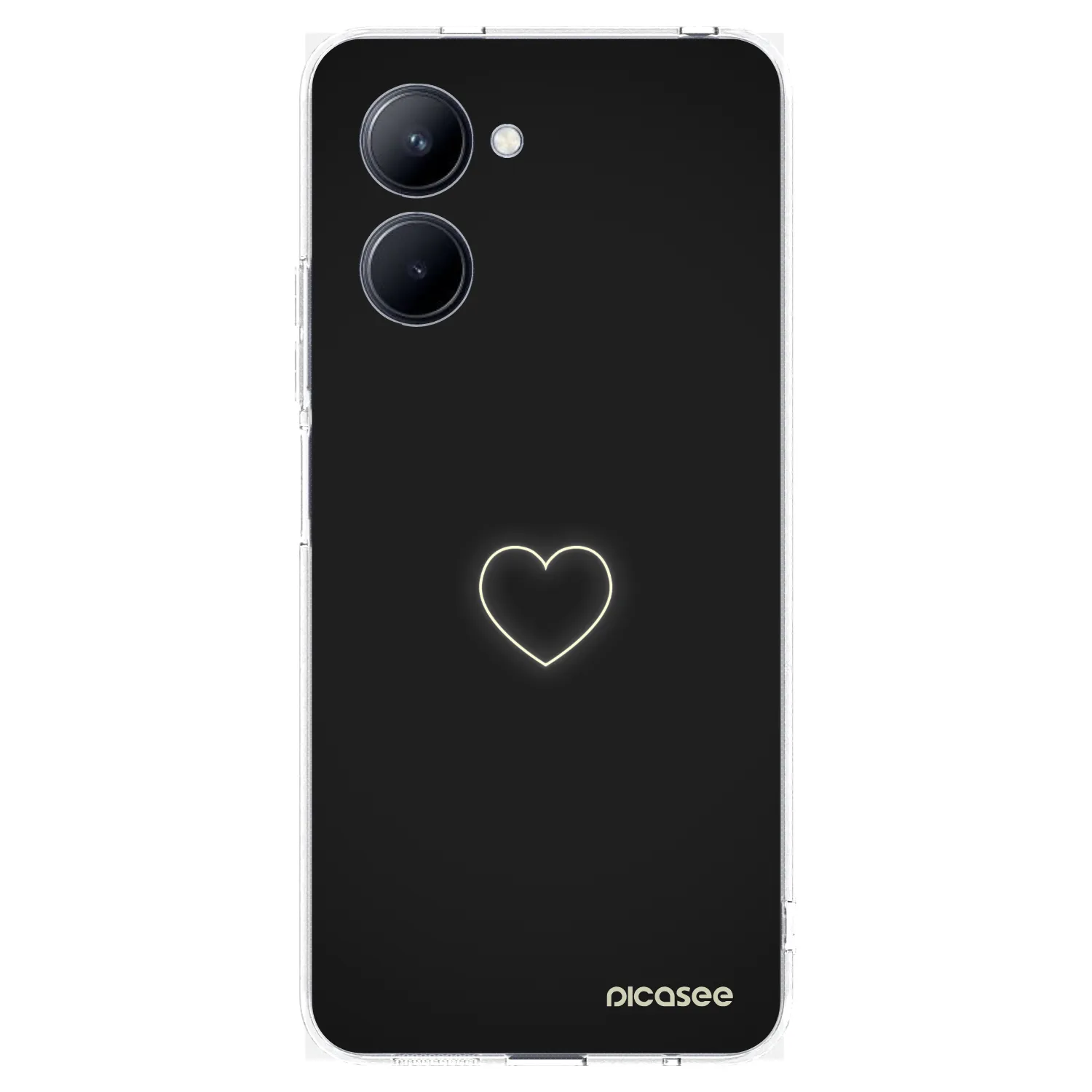 Picasee silikónový prehľadný obal pre Realme C33 (2023) - Heart