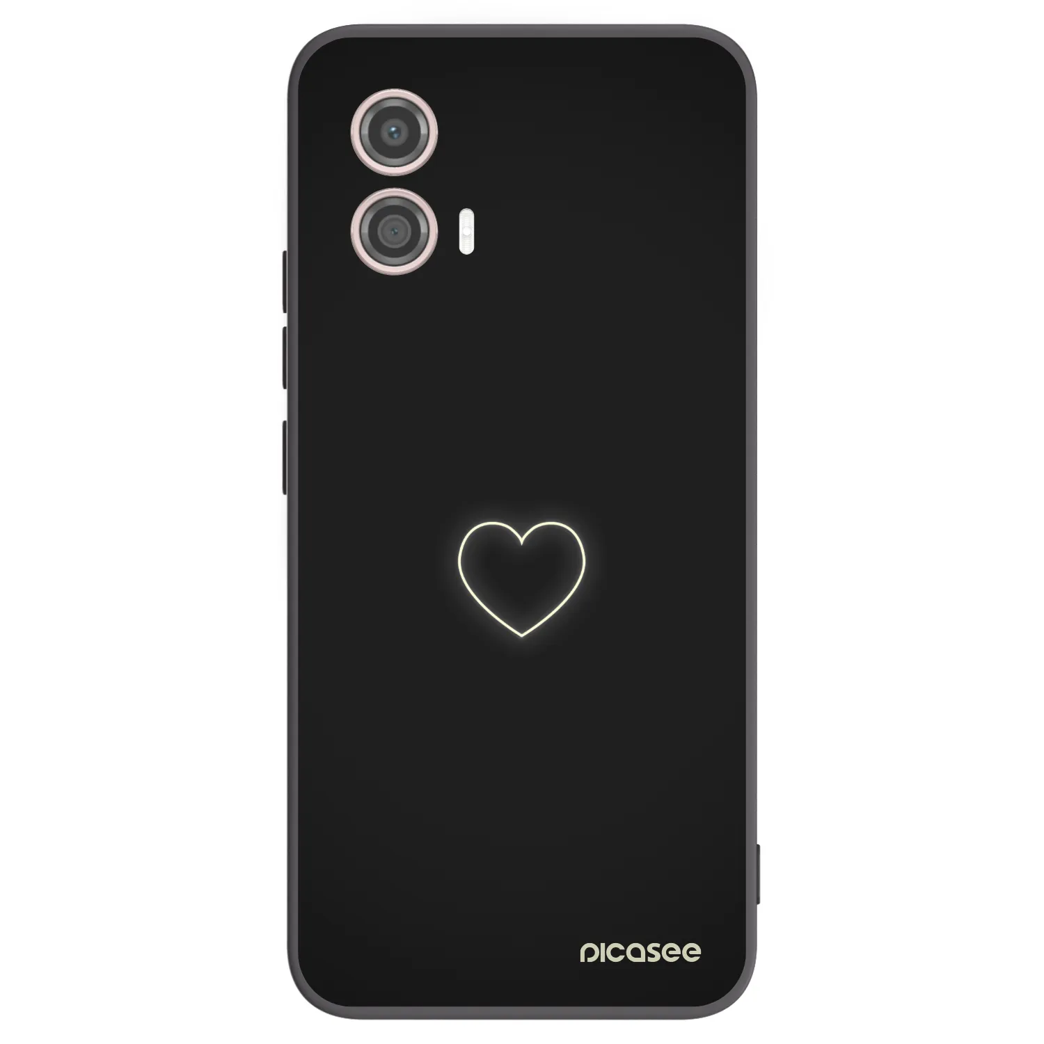Picasee silikónový čierny obal pre Motorola Moto G53 5G - Heart